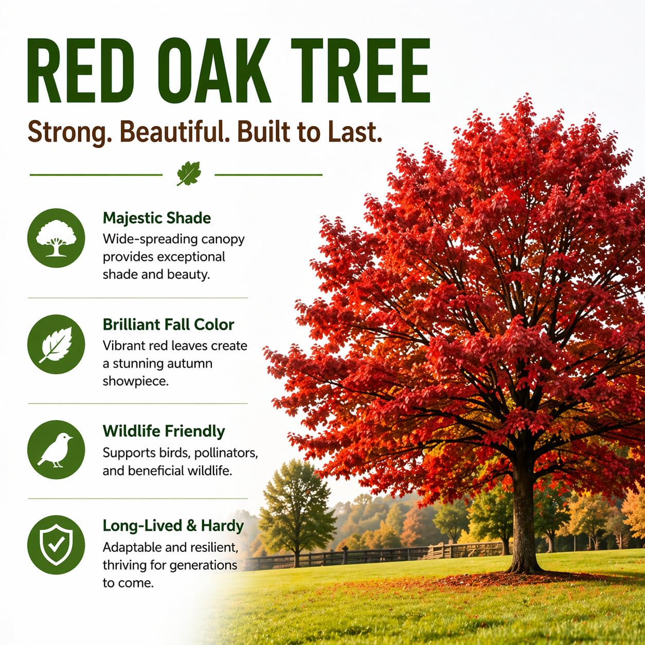 Red Oak Tree Seedlings for Planting | Year Old Rooted and Healthy Seedlings to Plant (2 Seedlings)