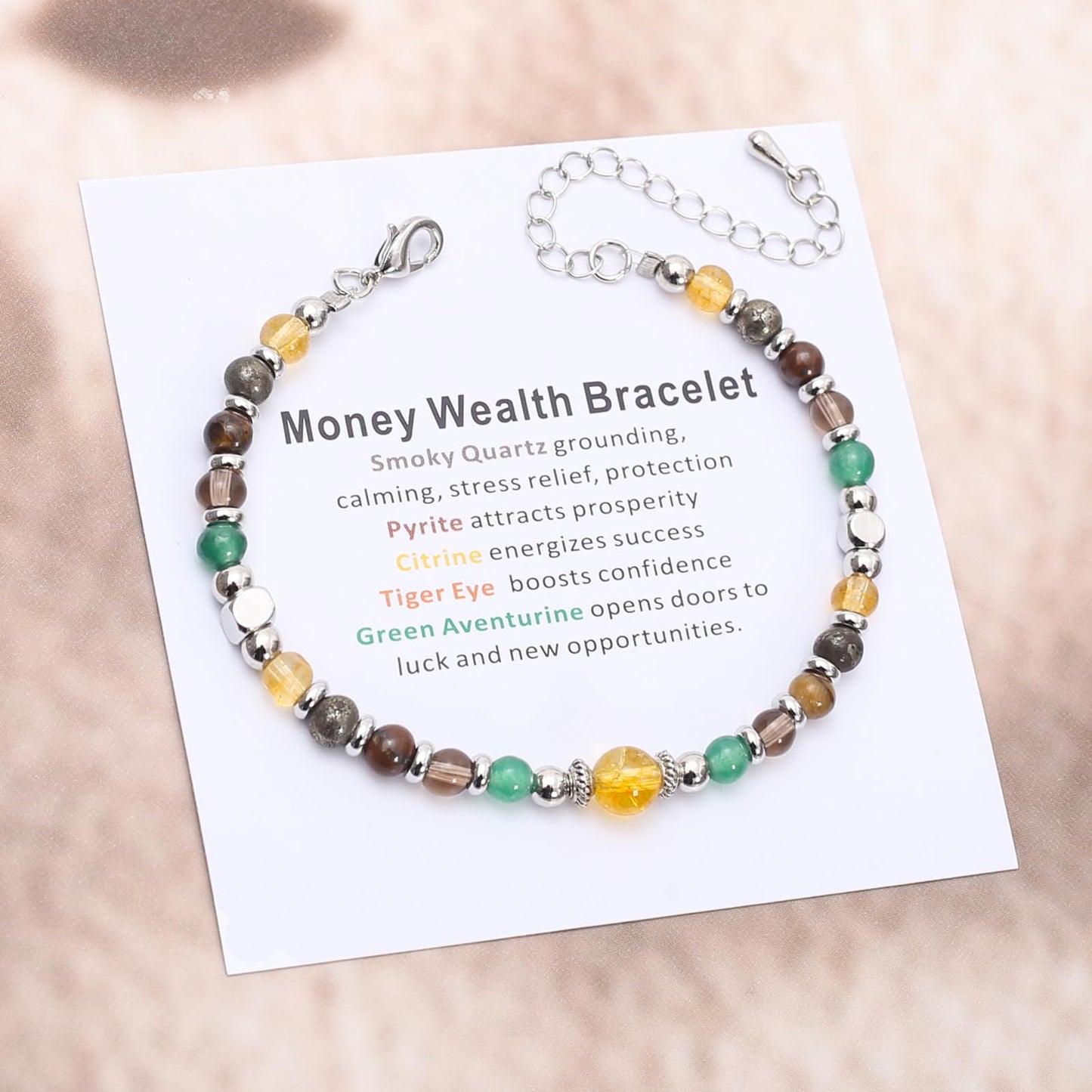 MTJAHPS Protection Bracelet, empath protection, black obsidian Crystals and Healing Stones Bracelet for Women ，Luck ，Anxiety and Stress Clam Bracelet