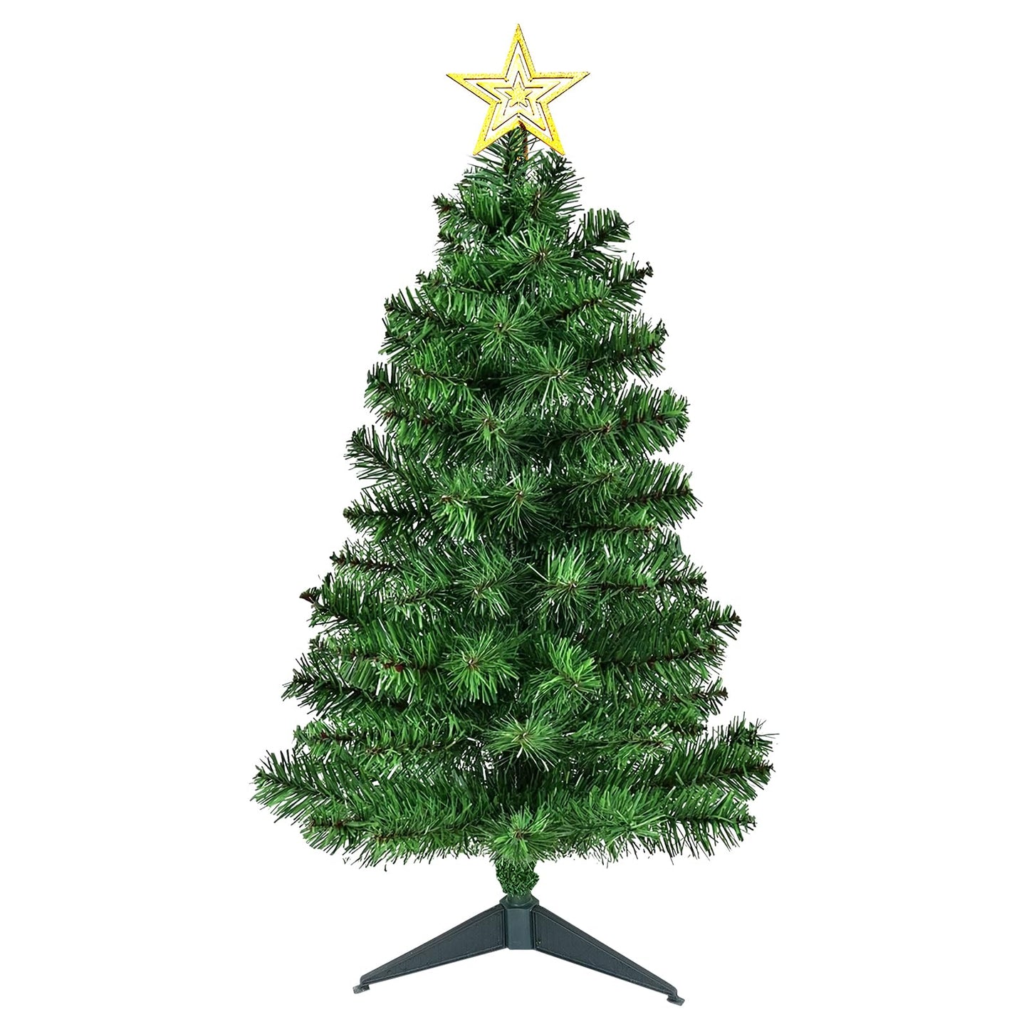 DUUDO 3FT Premium Hinged Artificial Holiday Small Mini Christmas Tree for Tabletop,Home, Office, Indoor and Outdoor Holiday Decoration,Easy Assembly Metal Hinges & Foldable Base