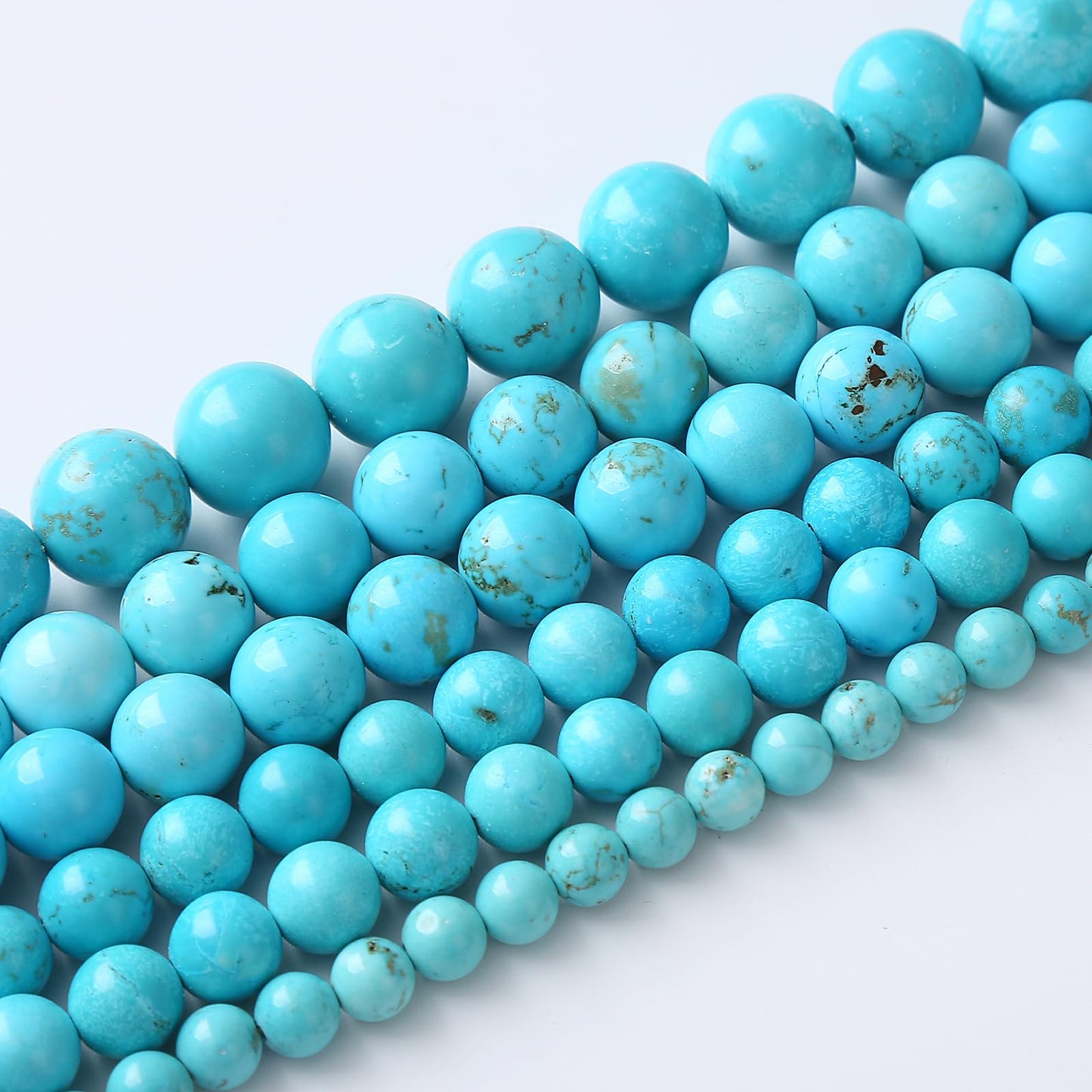10mm 36pcs A+ Natural Blue Turquoise Beads Round Spacer Loose Stone Beads for Jewelry Making DIY Bracelet Necklace Accessories