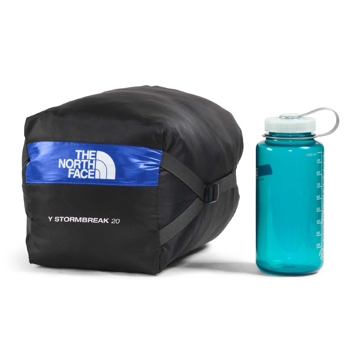 THE NORTH FACE Teen Stormbreak 20F / -7C Backpacking Sleeping Bag - Water Repellent, Fully Insulated, Includes Stuff Sack, TNF Blue/River Ice, Regular