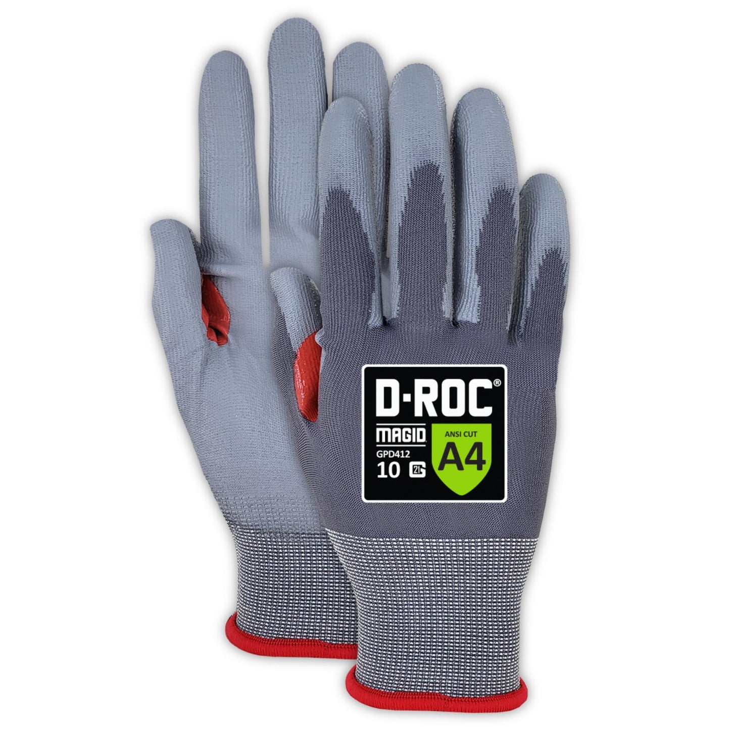 MAGID ROC 21G Ultra-Thin Polyurethane ANSI A4 Coated Work Glove, 1 Pair, Size 7/S, GPD412