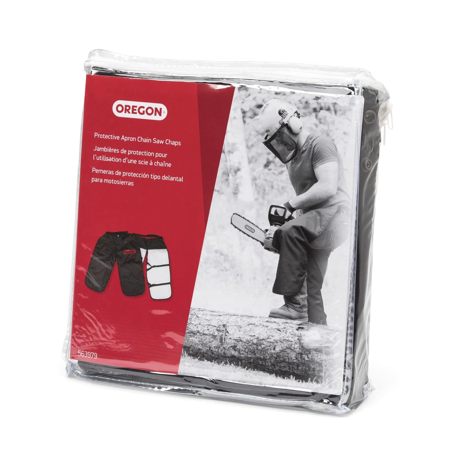 Oregon Protective Chainsaw Chaps for Cutting and Logging, 8 Layers Lightweight, Breathable Material, One Size Fits All, Black (563979)
