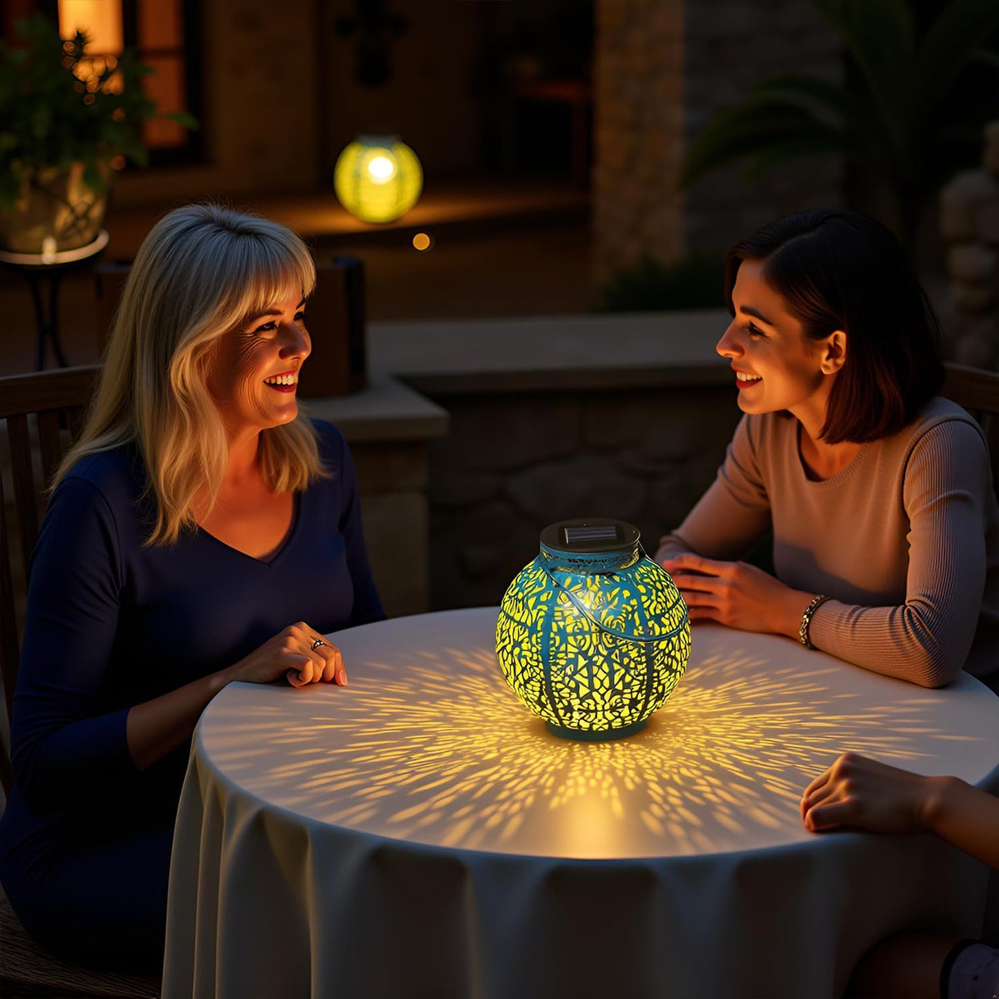 TAKE ME 2 Packs Solar Lanterns Outdoor Lights Waterproof Garden Lanterns for Patio,Outside Mothers Day Gifts Mom Wife Grandma Birthday Gifts [Set of 2]