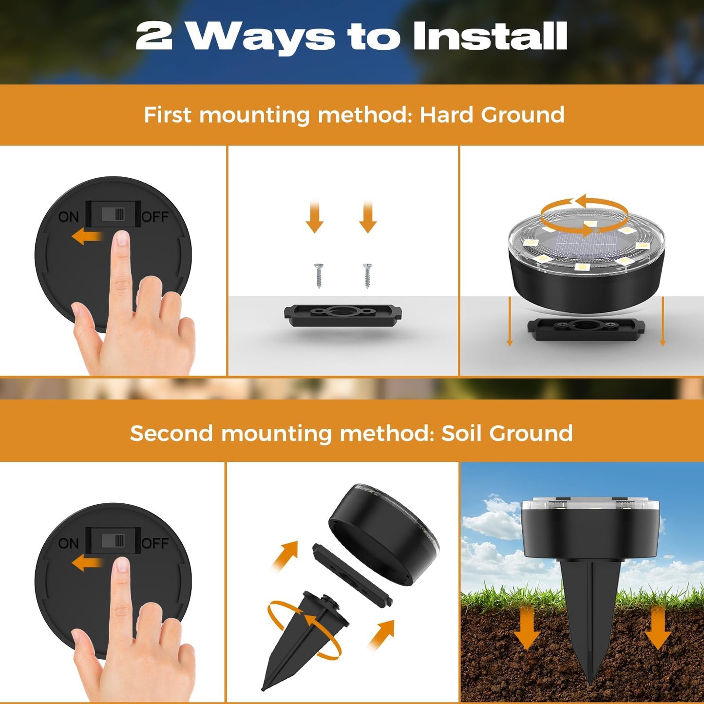 vighep Mini Solar Ground Lights, 12 Pack 2.2 Inch Solar Lights Outdoor Waterproof, Mow‑Over Safe, Upgraded LED Flat Landscape Lighting for Outside Pathway Garden Patio Yard Driveway,Cold White