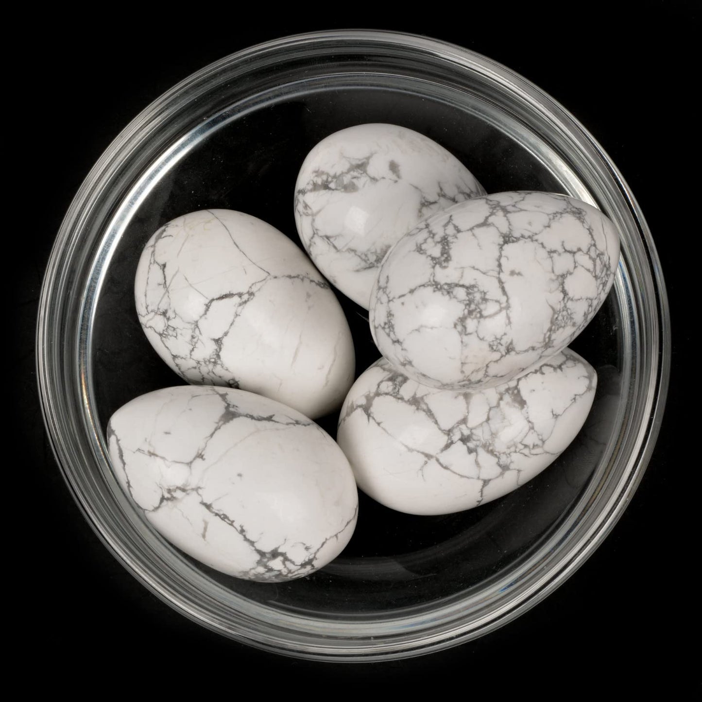 Justinstones Natural White Howlite Gemstone Egg Crystal Healing Chakra Meditation Home Office Decor Stone with Stone Stand
