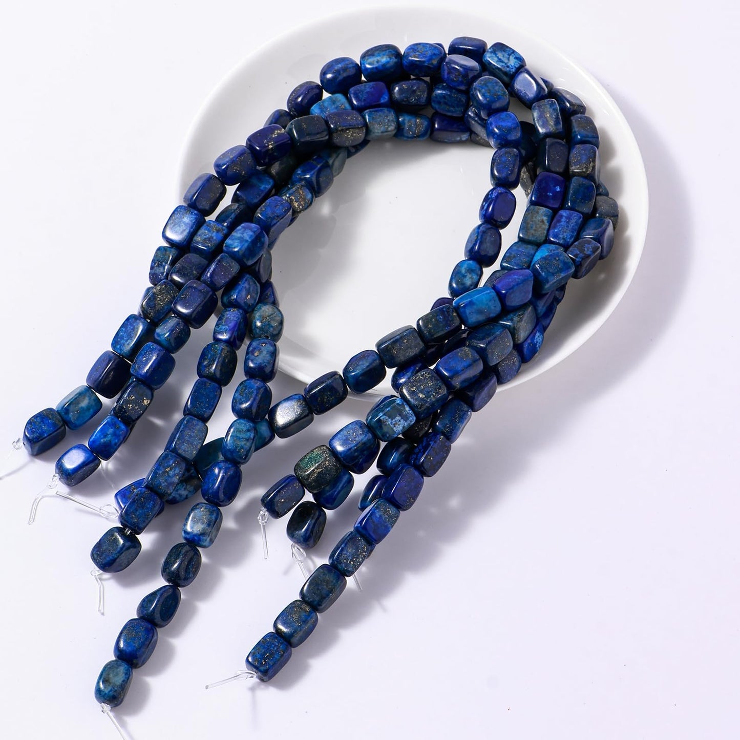 Natural Large Lapis Lazuli Cube Stone Beads 8x11mm 38cm/str Loose Semi Gemstone Stone Square Beads for Making Bracelets Necklace