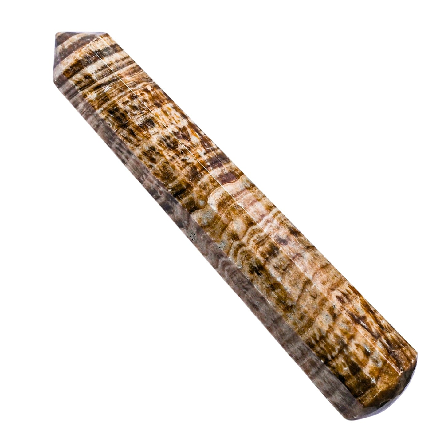 Amazing Gemstone Aragonite Crystal Wand Massage Stick - Pelvic Wand Gua Sha for Adults - Crystals and Healing Stones Massage Wands for Adults Gifts (Pointed)