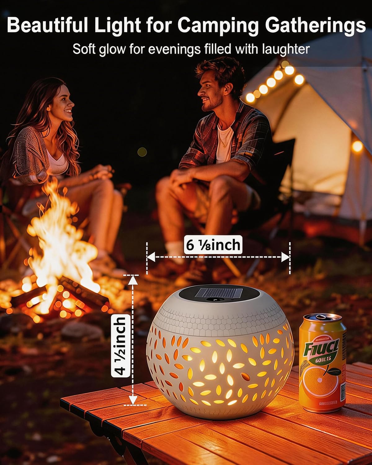 Solar Table Lights Outdoor Waterproof - Dancing Flickering Flame Lamp White Metal Tabletop Light Solar Powered Decorative Lighting Lantern for Desk Bedroom Patio Garden Pathway Yard (1 Pack)