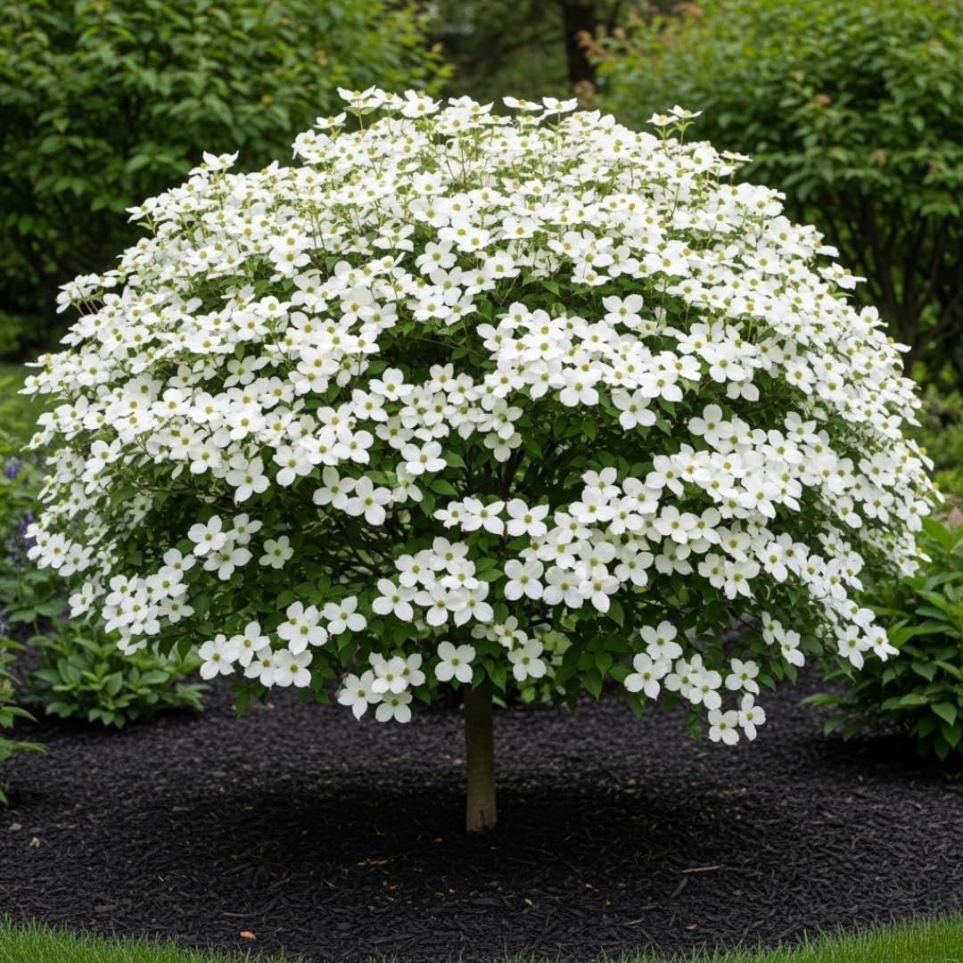 White Dogwood Tree Live Plant in Quart Pot, 6 to 12 Inc Tall, Live White Flowering Dogwood Trees Shrubs for Planting Outdoors