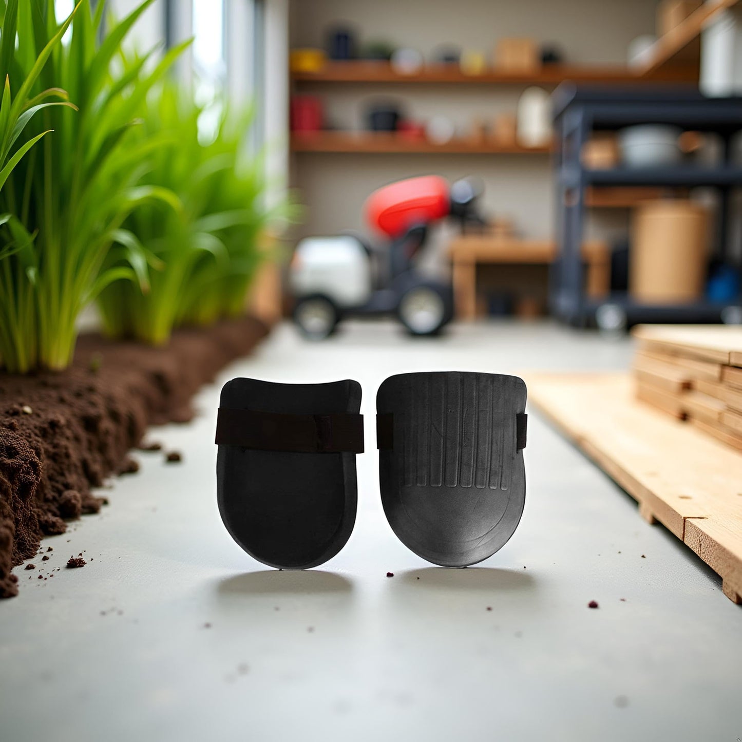 Zhuluck 1 Pair Black Knee Pads Heavy Duty and Comfort for Construction, Gardening, Flooring Work Use Safety Easy to Use Kneepads, Tools and Home Improvement, Ergonomic Supports Kneepads