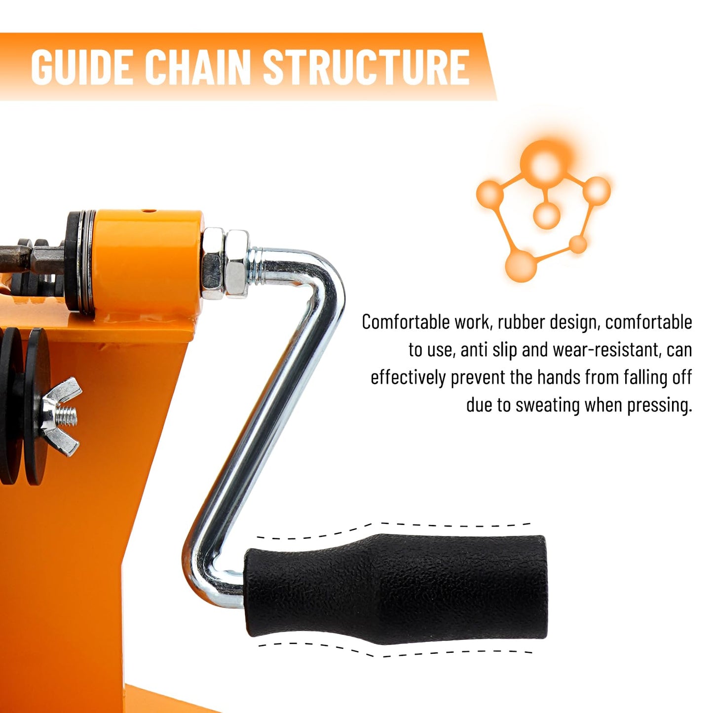 2-in-1 Chainsaw Chain Breaker and Spinner, Manual Chain Breaker and Rivet Spinner, Benchtop Chainsaw Chain Repair Tool with 3 Quenching Drill Bits, 3 Anvils, and 2 Hex Wrenches