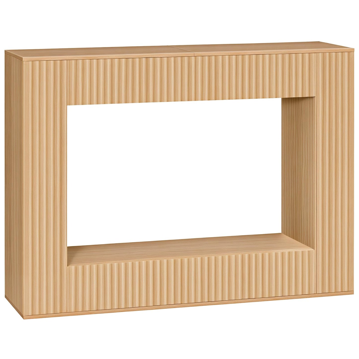MAHANCRIS Modern Console Table, 47.2'' Entryway Table with Storage, Fluted Couch Table Behind Sofa, for Entrance, Foyer, Living Room, Bedroom, Dining Room, Natural CTNA2501