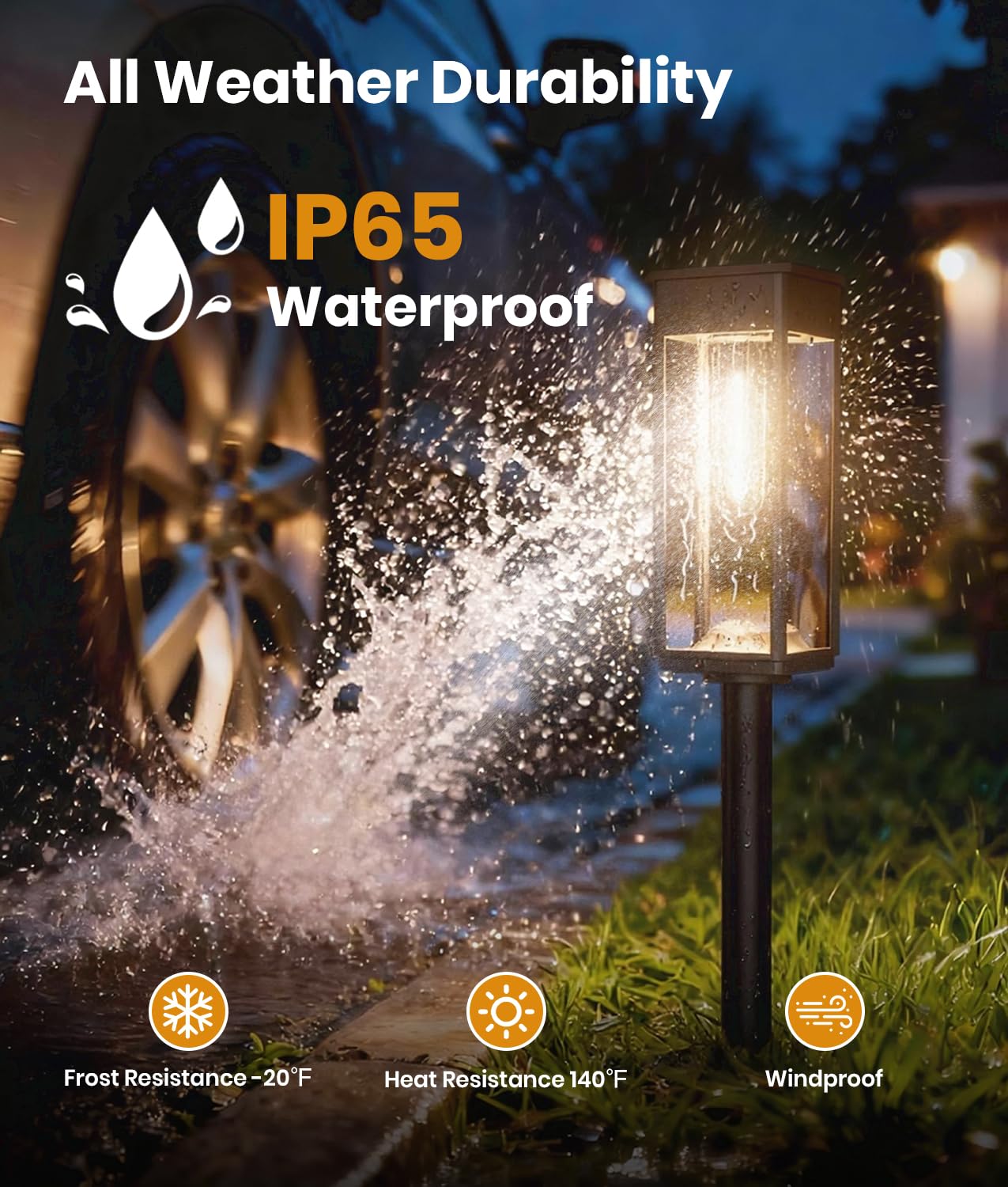 ALFIOT Solar Pathway Lights Outdoor, 8 Pack Bright Solar Lights Outdoor, Auto On/Off, IP65 Waterproof Solar Garden Lights Solar Powered Landscape Lighting for Yard Patio Walkway Driveway Pathway
