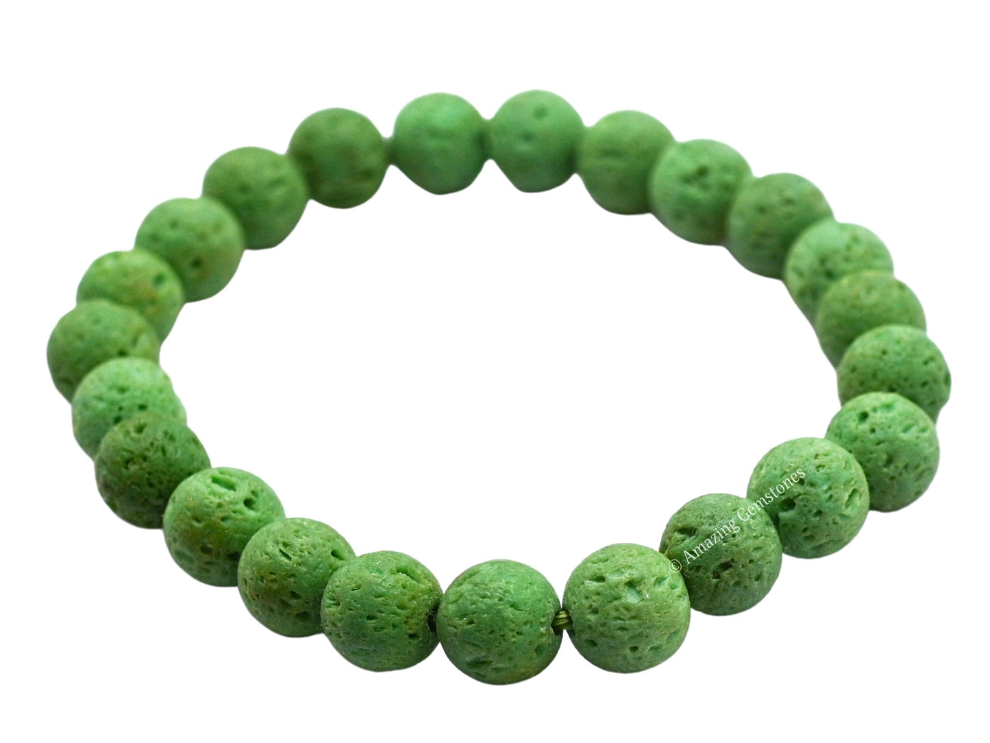 Amazing Gemstone Crystal Bracelet for Women Men's Gifts - Protection Healing Crystal Bracelet - 8mm Gemstone Beaded Stretchable Bracelet Pulseras Para Hombres Mujer Stocking Stuffers Mothers Day Gift (Green Lava)