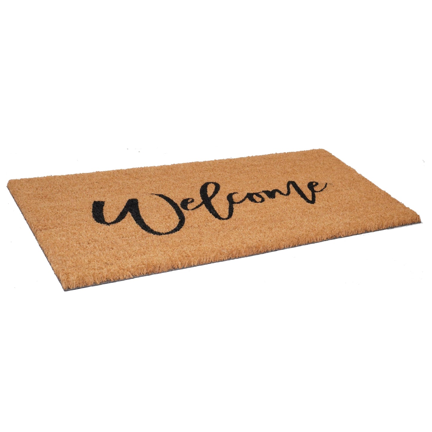 Calloway Mills Cursive Welcome Doormat (Tan/Black, 24" x 36")