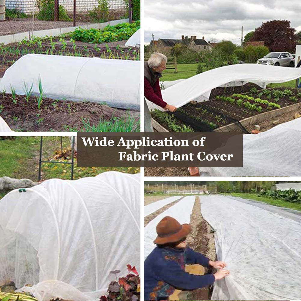 Plant Covers Freeze Protection 10 ft x 30 ft Floating Row Cover 0.9oz/yd² Garden Fabric Plant Cover for Winter Frost/Sun Pest Protection (10FT X 30FT)