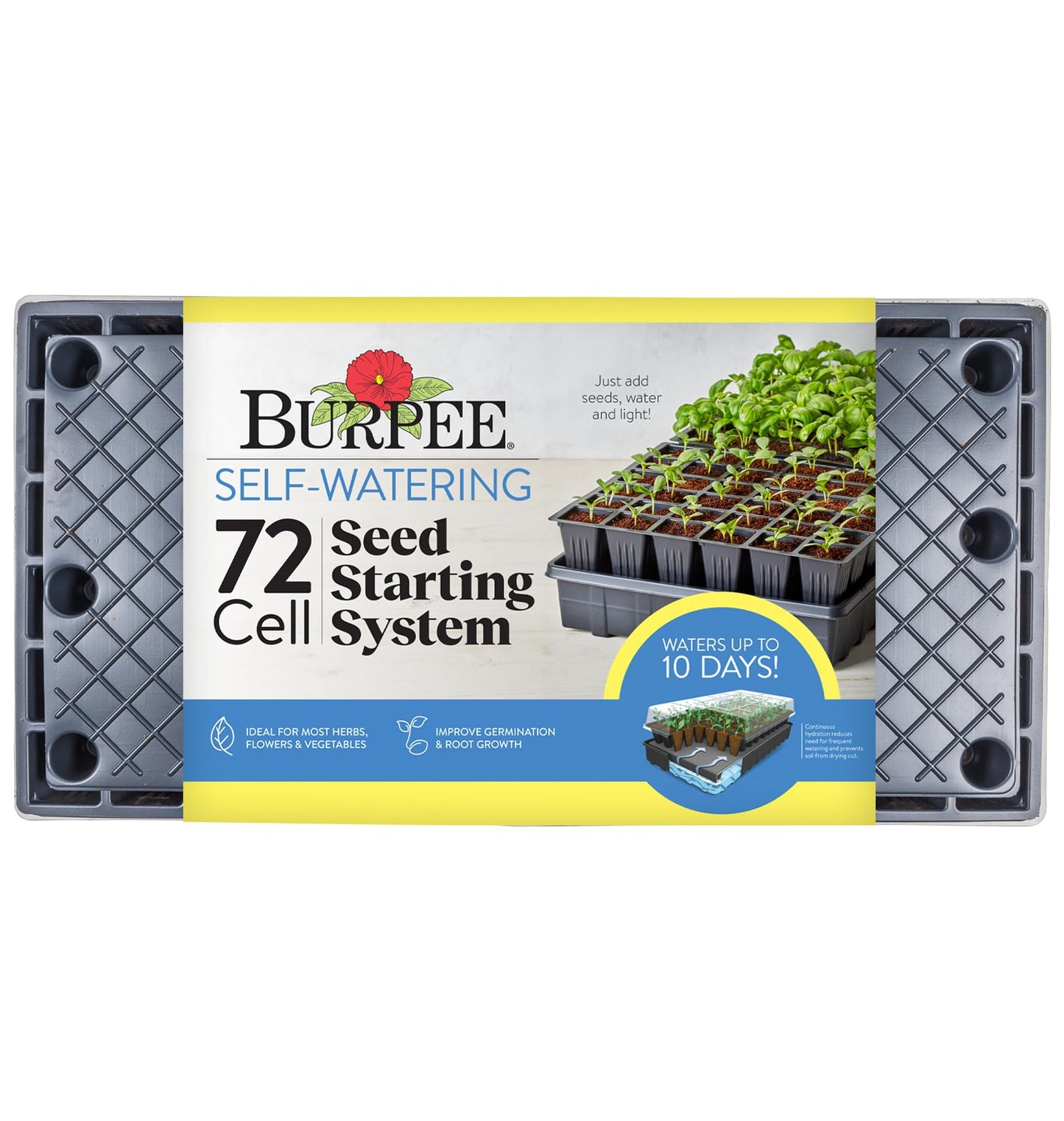Burpee Self-Watering Seed Starter Tray, 72 Cells