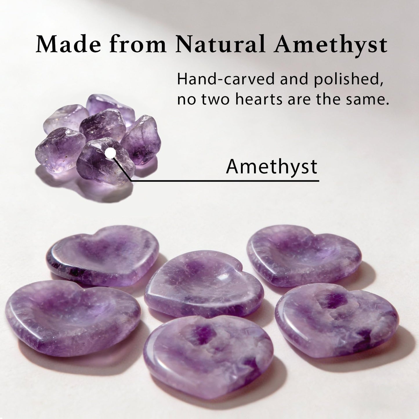 Taxhtext Anxiety Support Gift for Women - Amethyst Crystal Worry Stone, Stress Relief Thumb Stone, Thinking of You Comfort Gift, Inspirational Keepsake for Friends Family & Loved Ones (Amethyst)