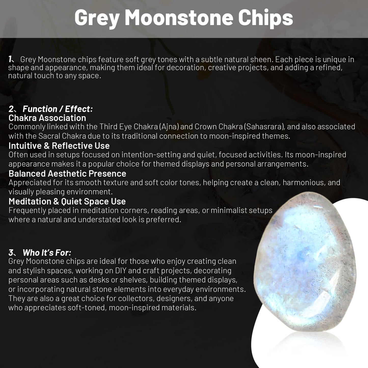 1.1lb Natural Crushed Howlite Crystal Tumbled Chips-Howlite Healing Crystals Chips Bulk, Crushed Crystal Gemstones for Crafts, Beautiful Package for Gift