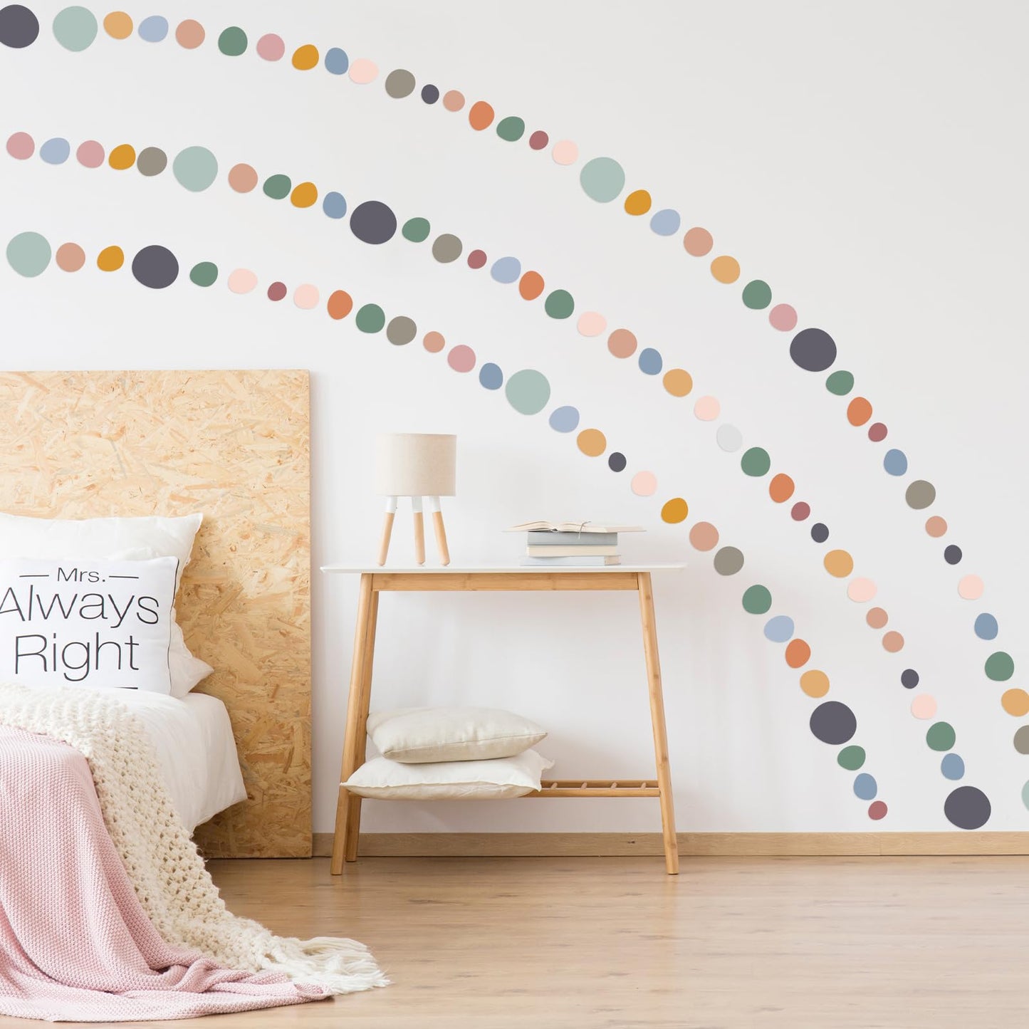 15 Sheet 300 Pcs Irregular Polka Dots Boho Wall Decal Terrazzo Playroom Bedroom Removable Modern Vinyl Boho Wall Stickers(Bright Color)
