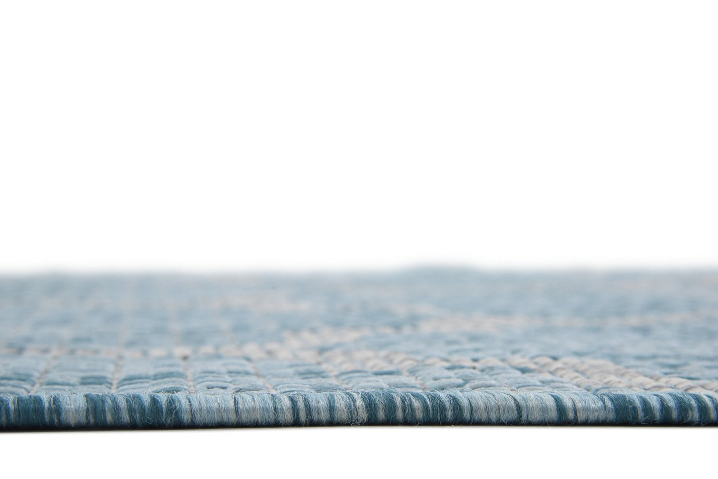 Unique Loom Outdoor Trellis Collection Area Rug (4' 1" x 6' 1" Rectangle, Aquamarine/ Gray)