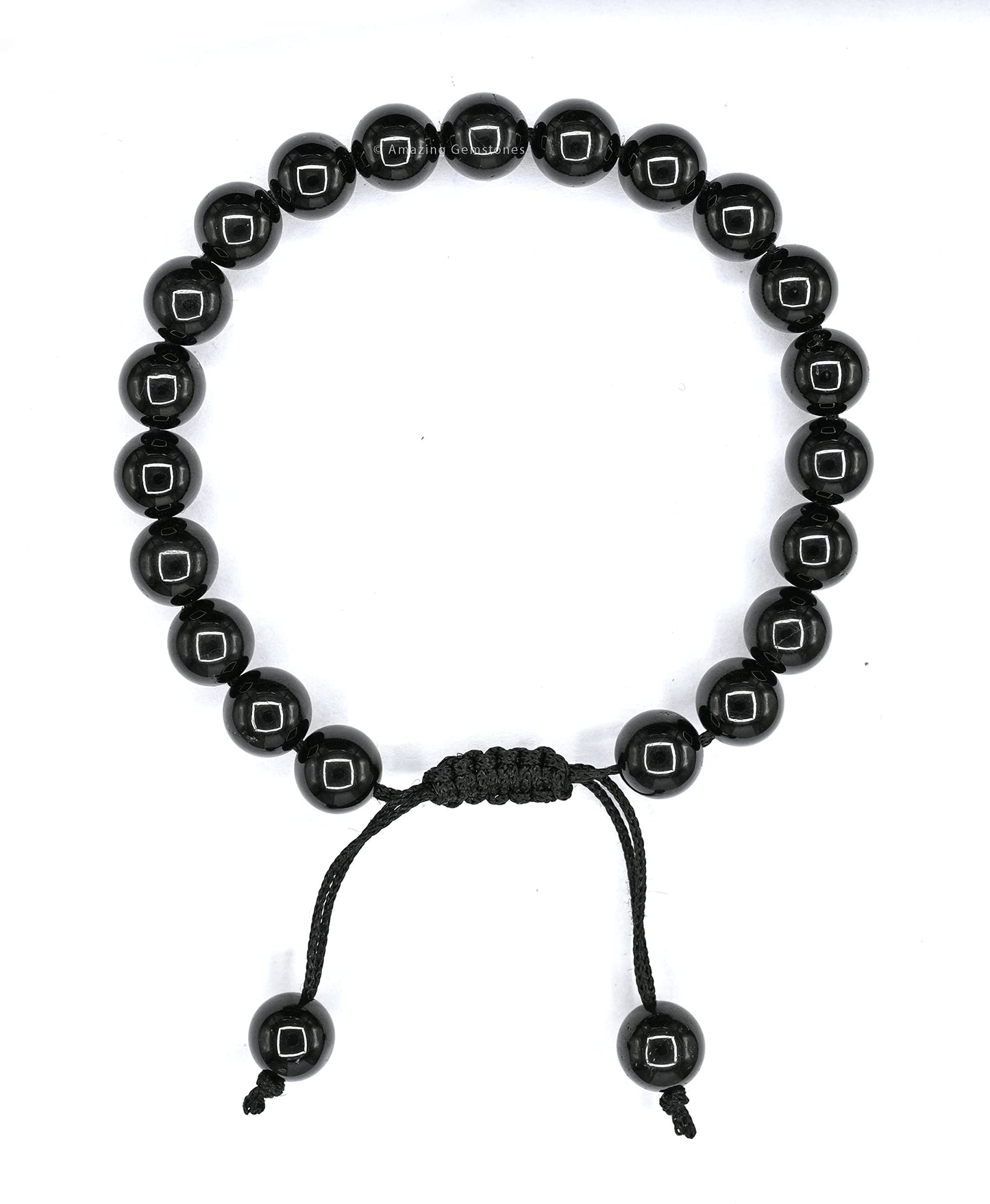 Amazing Gemstone Black Obsidian Bracelet for Women Men's Gifts - Protection Healing Crystal Bracelet - 8mm Gemstone Beaded Adjustable Bracelet Pulseras Para Hombres Mujer Stocking Stuffers