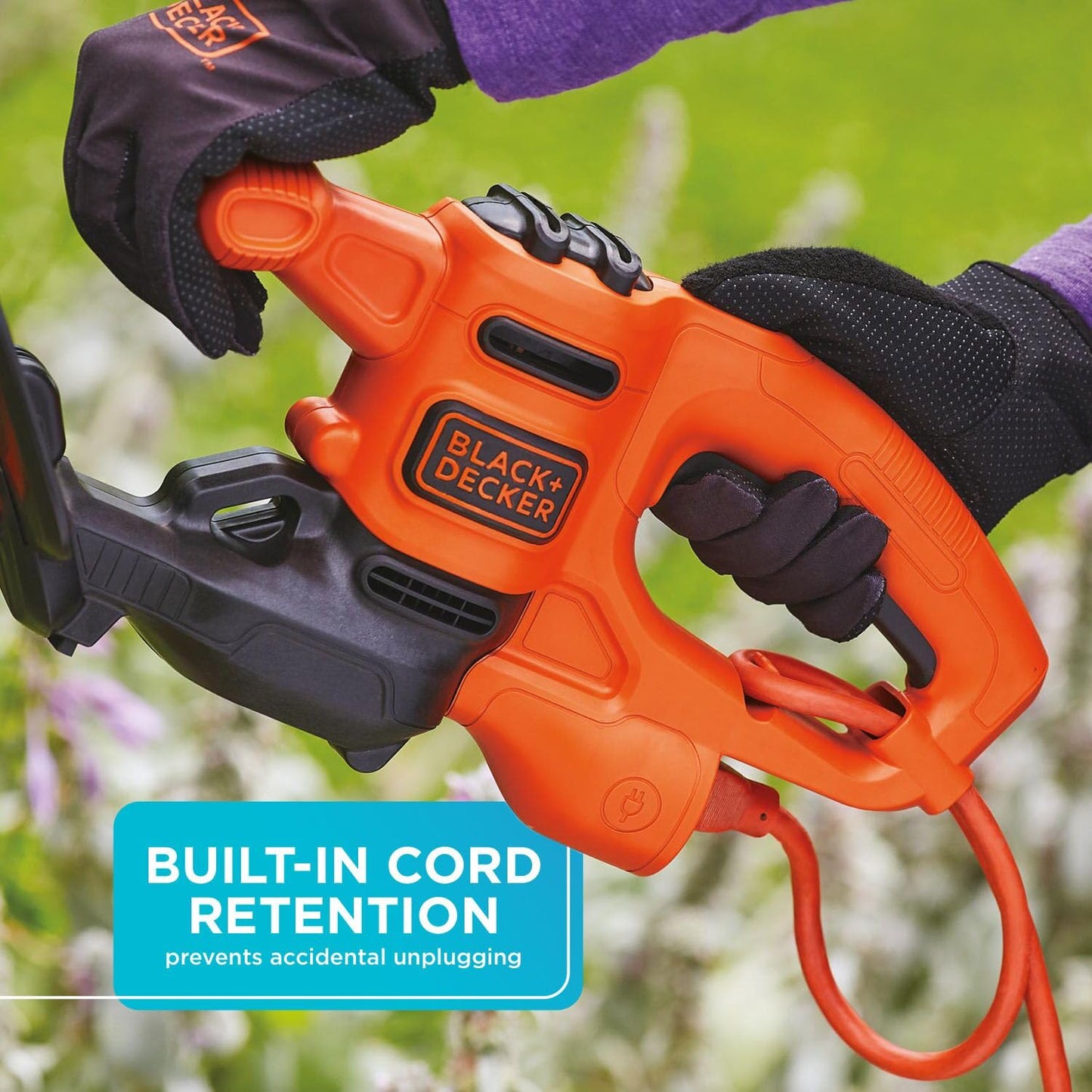 BLACK+DECKER Electric Hedge Trimmer, 16-Inch 3.0 Amp Compact Corded Power Hedge Trimmer (BEHT100)