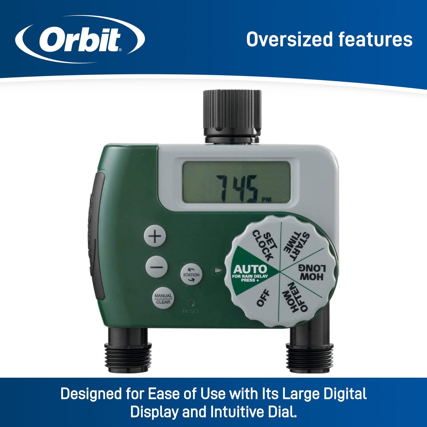 Orbit 58910 2-Outlet Programmable Digital Hose Watering Timer