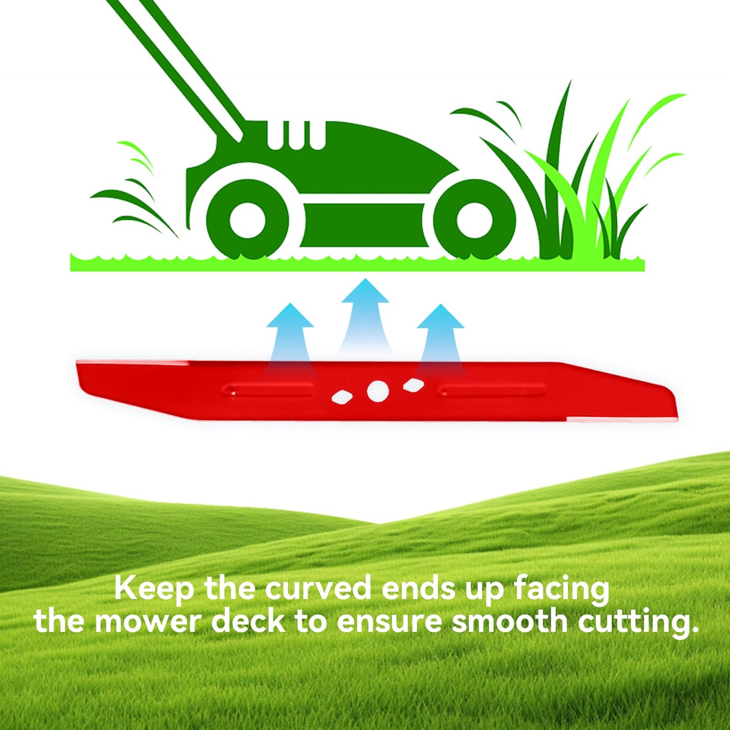 MAXPRO 2 Packs Mower Mulching Blade Compatible with Powerr+ 56V Models LM2133 LM2130 LM2135SP LM2130SP LM2156SP and LM2150SP Replaces AB2101D (LM2133)