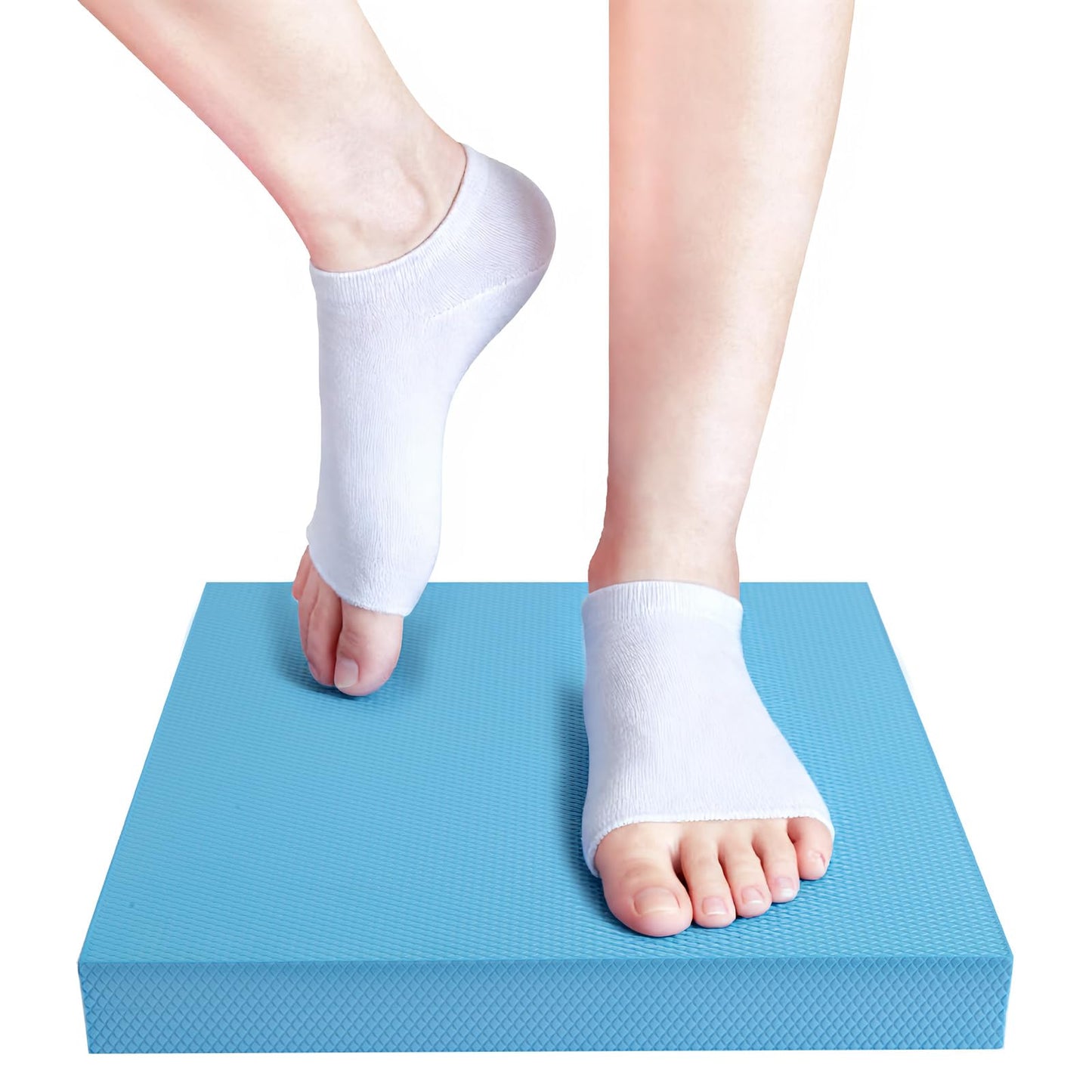 MBKHFLL Exercise Balance Pad，Balance Foam Mat for Physical Therapy Equipment & Strength Stability Training, Slip Resistant Foam Mat for Yoga, Pilates, Meditation，Gardening knee pads (blue)