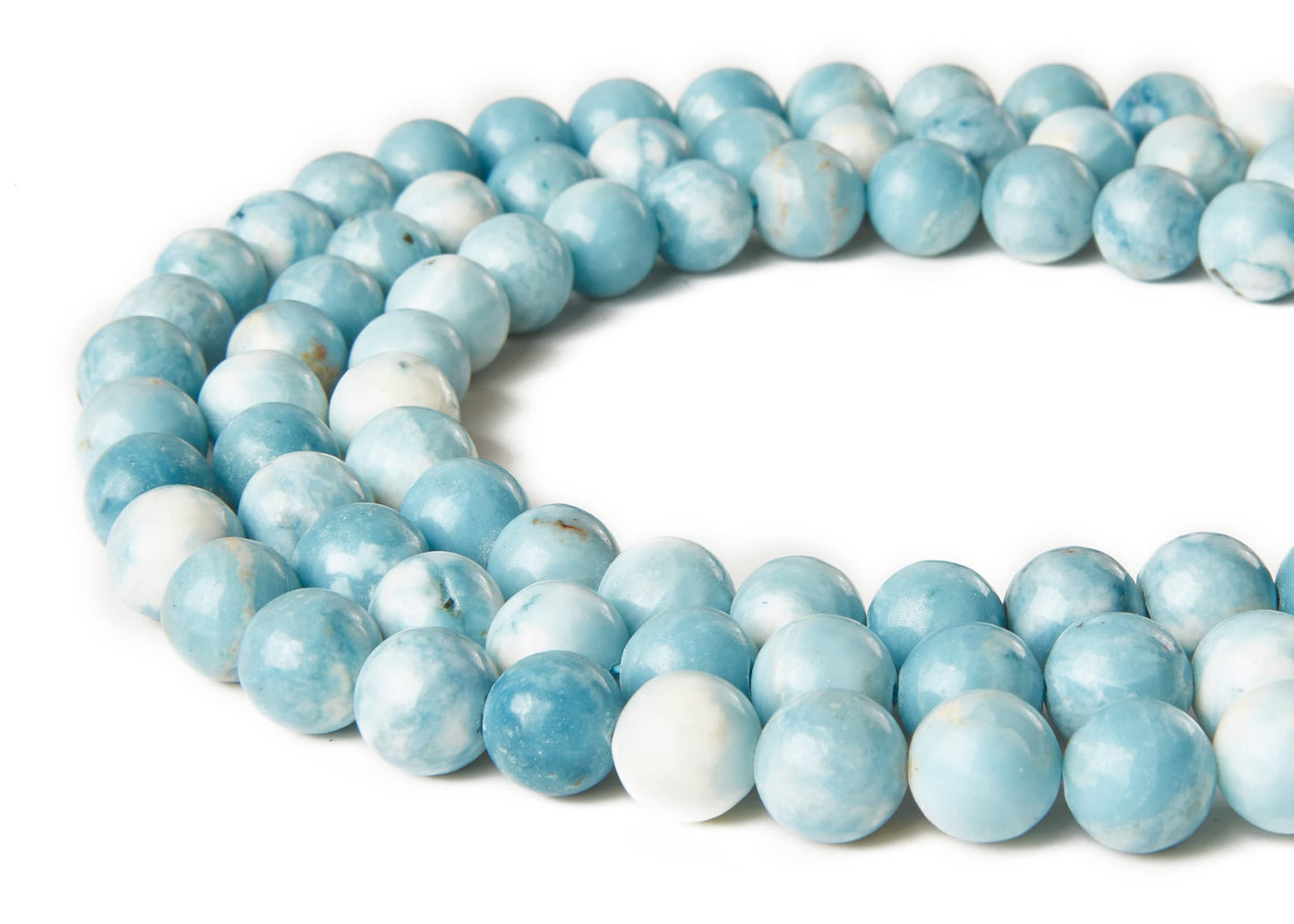 100pcs 8mm Larimar Beads Natural Gemstone Beads Round Loose Beads for Jewelry Making
