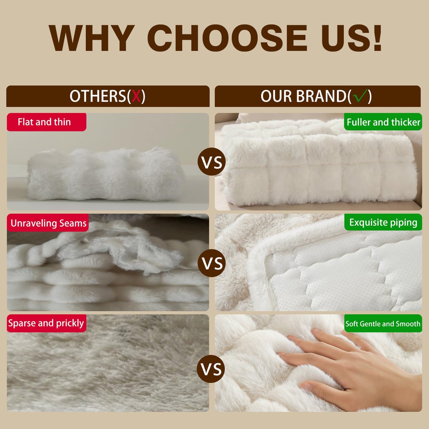 OHSIO Couch Cover for Pets Plush, Non Slip Cozy Sofa Cover Pet Friendly, Soft Thick Fuzzy Sofa Slipcovers for 3 Cushions Washable Couch Sofa Funiture Protector(White,27.6'' x 63'')