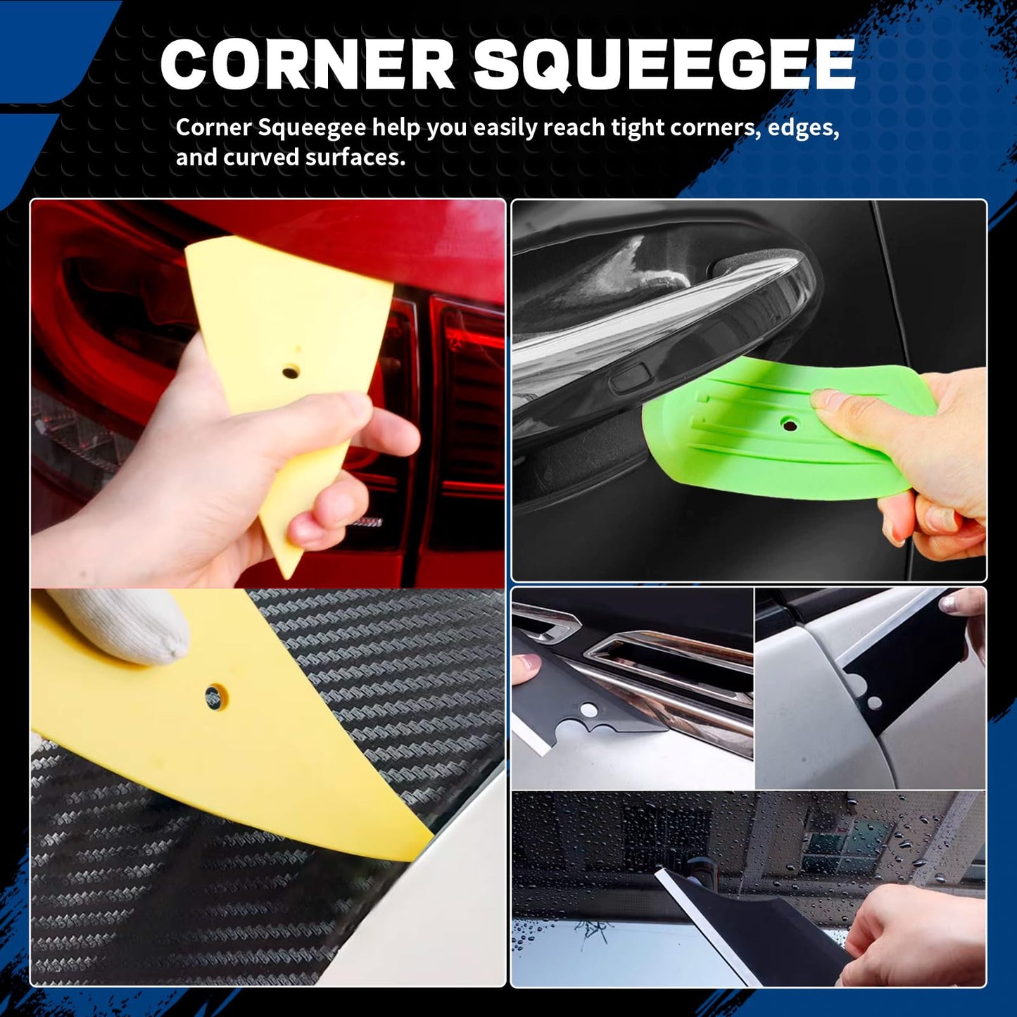 Arayker Car Wrap Tool Kit Vehicle Wrapping Tools Vinyl Wrap Applicator Tool Kit Window Tint Tools with Gloves & Vinyl Wrap Magnetic Holder for Car Wrapping, Window Tinting