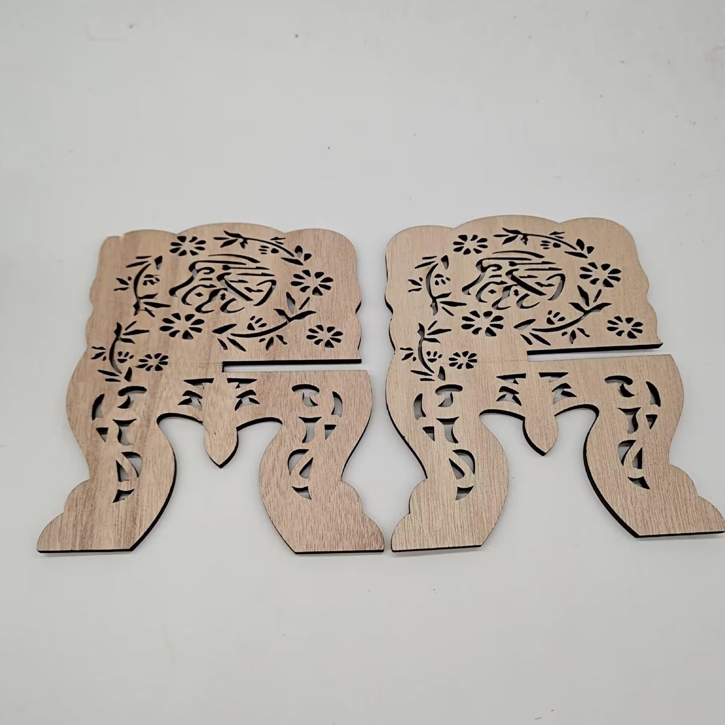 Ykybhx Quran Book Stand Quran Holder Stand Wooden Foldable Book Holder Bible Display Stand with Intricate Carvings for Bible Quran Eid Mubarak Ornament for Church and Chapel Prayer Book Stand A
