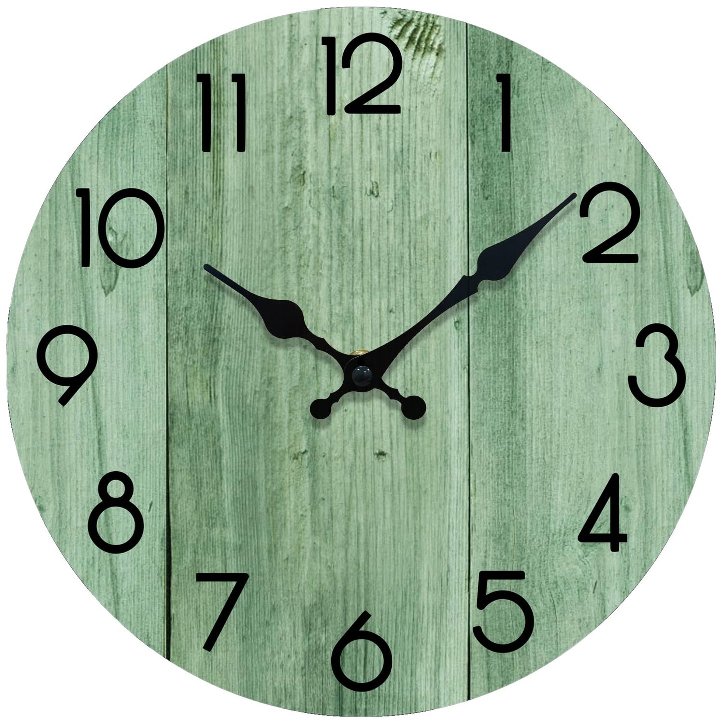 TGHHPC Wall Clock, Modern Wall Clocks Battery Operated, Silent Non Ticking Clock Decorative for Living Room, Office, Home, School 8 Inch (Light Green)