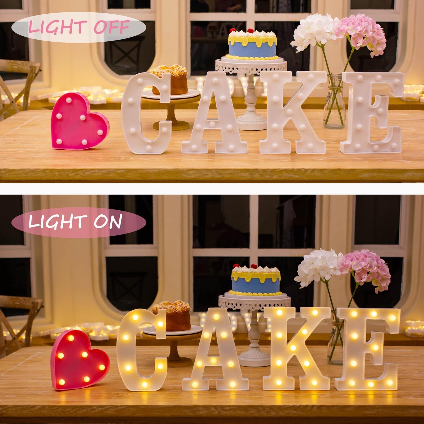IFDGCTK Light Up Letters, Led Letter Lights 26 Alphabet, Decorative Lighted Letter, Battery Powered Led Marquee Letters for Party, Bar, Night Light, Home Decor(A)