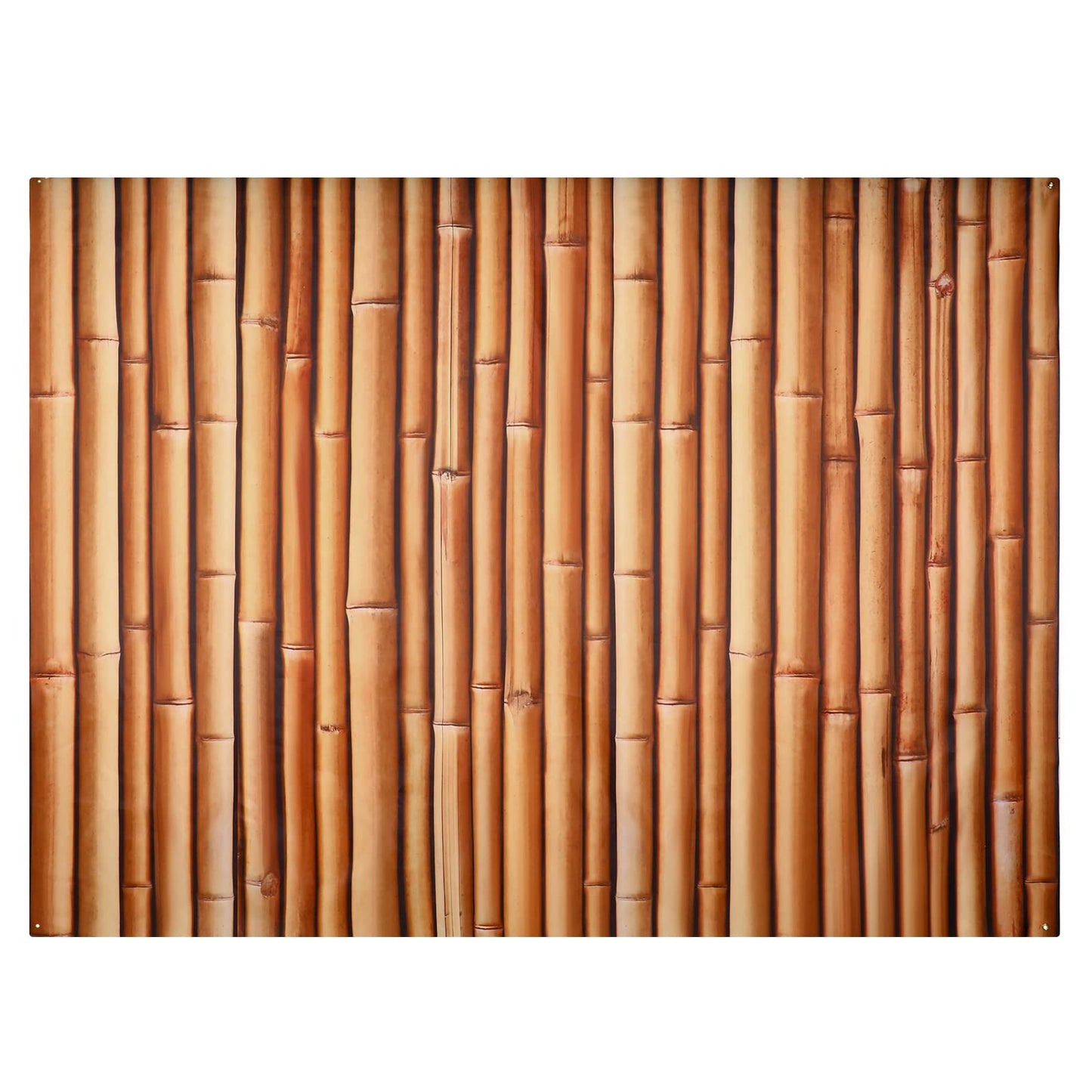 Buryeah Bamboo Wall Panel, Natural Bamboo Backdrop, Interior Wall Decoration Tiki Photo Backdrop Summer Hawaiian Beach Polyester Fabric Photography Christmas New Year Party Supplies(8 x 6 ft)