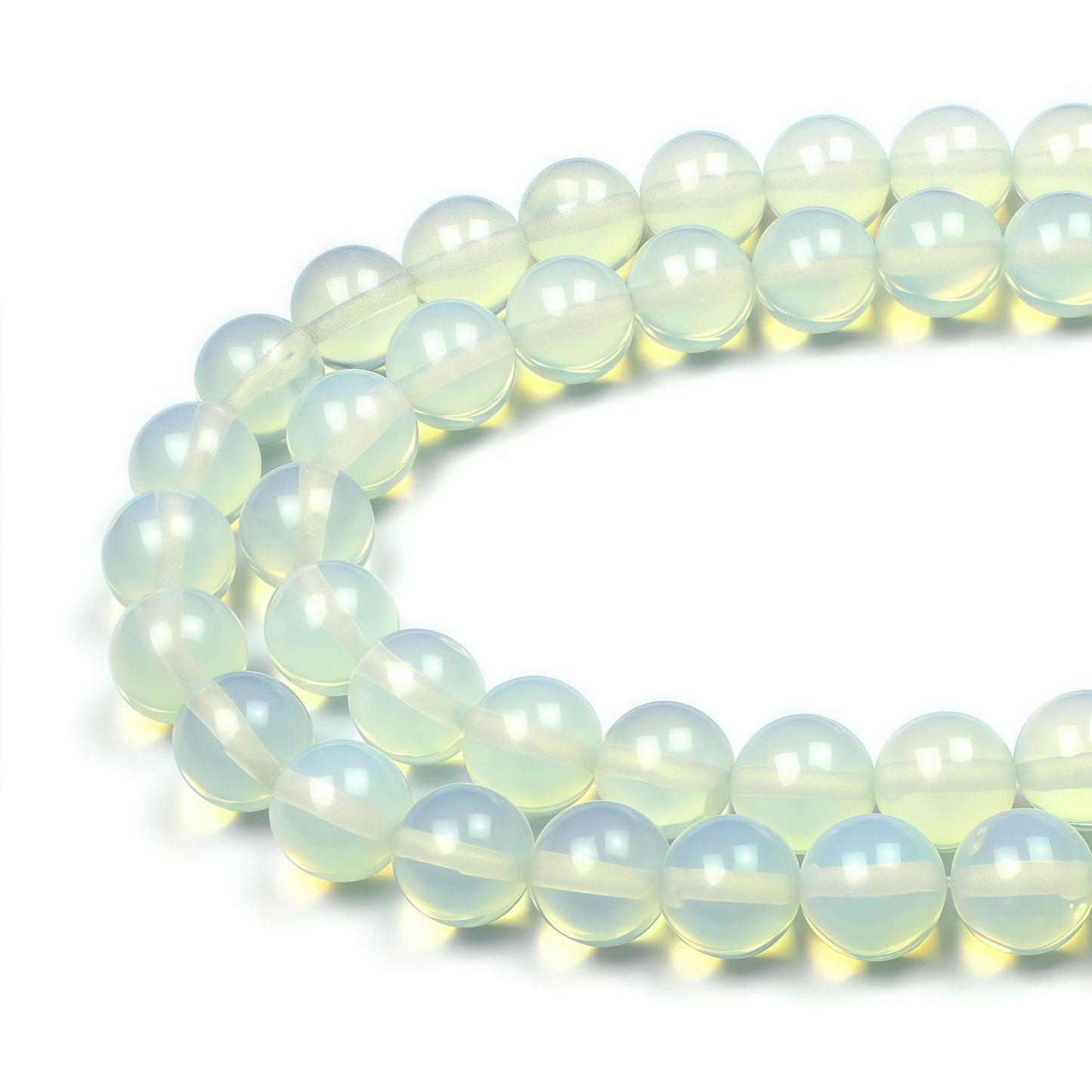 MJDCB Synthetic Opal Round Crystal Energy Stone Beads Healing Power for Jewelry Making (10mm)