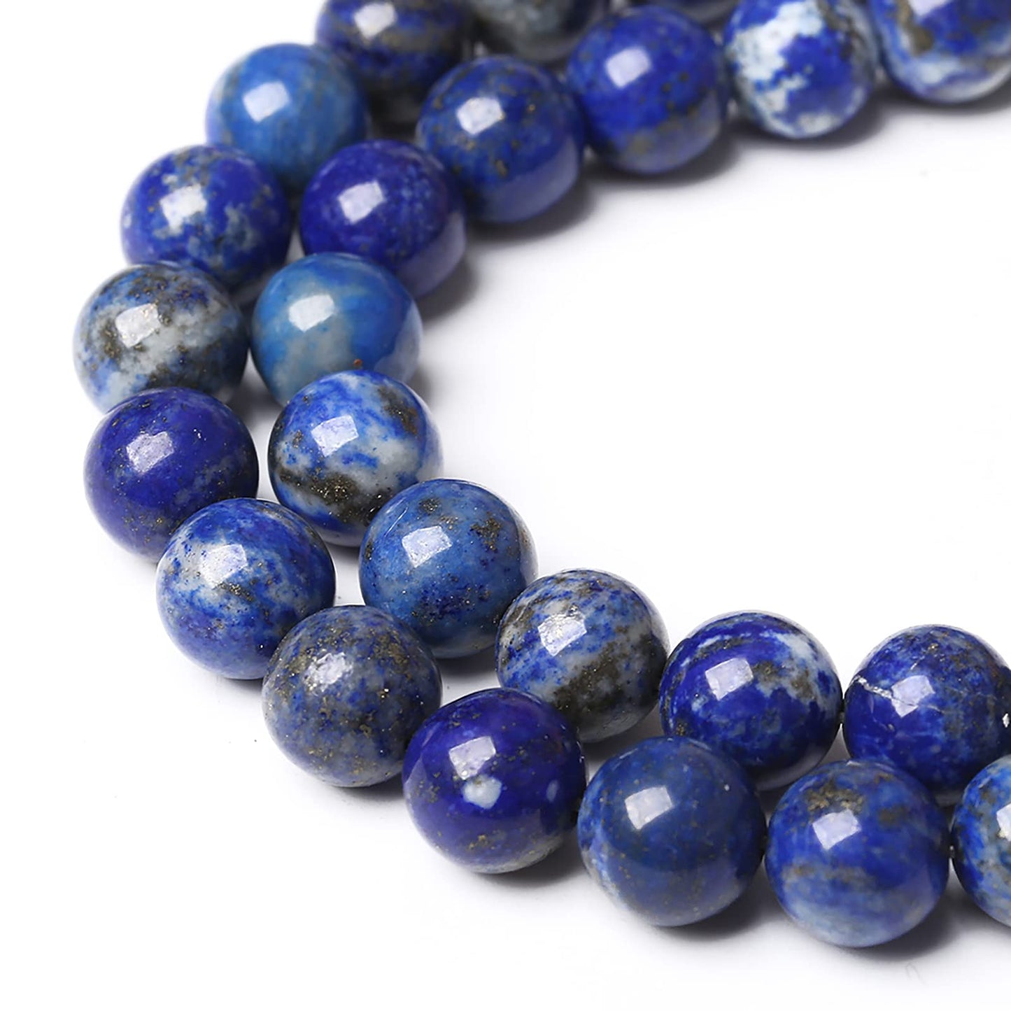60PCS 6mm Natural Lapis Lazuli Gemstone Blue Stone Round Loose Spacer Beads for Jewelry Making DIY Bracelet Necklace 15 Inch,Energy Stone Healing Power (6mm, Lapis Lazuli)