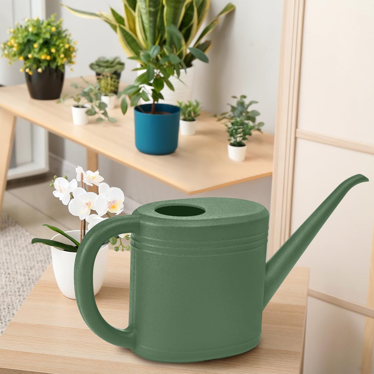 UFANME Watering Can - for Indoor and Outdoor Plant Garden - 1/4 Gallon - Green