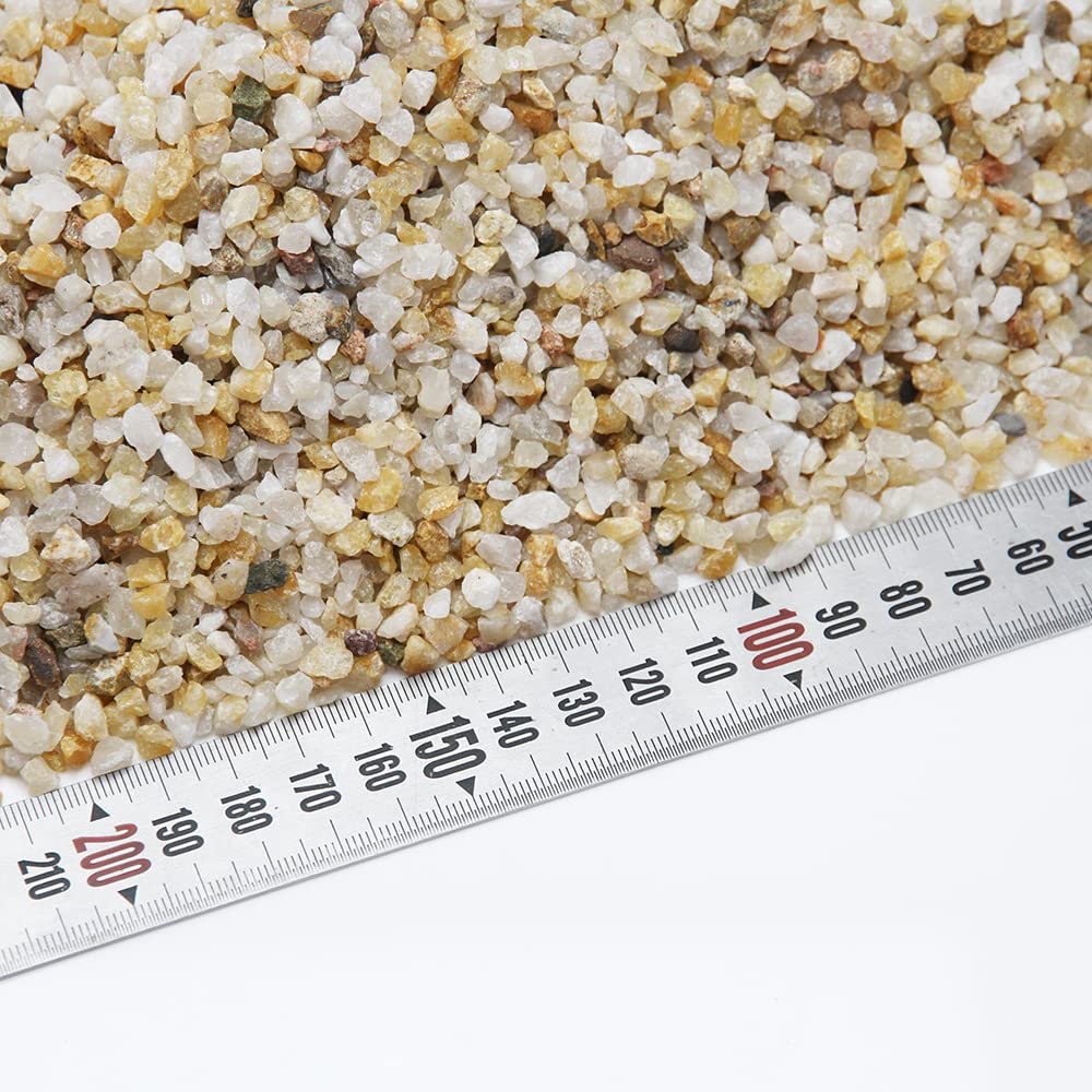 Yousonew 10lbs Coarse Sand Stone for Decorative Rocks, Soil Cover Bonsai, Succulent, Terrarium, Cactus, Aquarium, Garden, DIY, Natural Sand Top Dressing