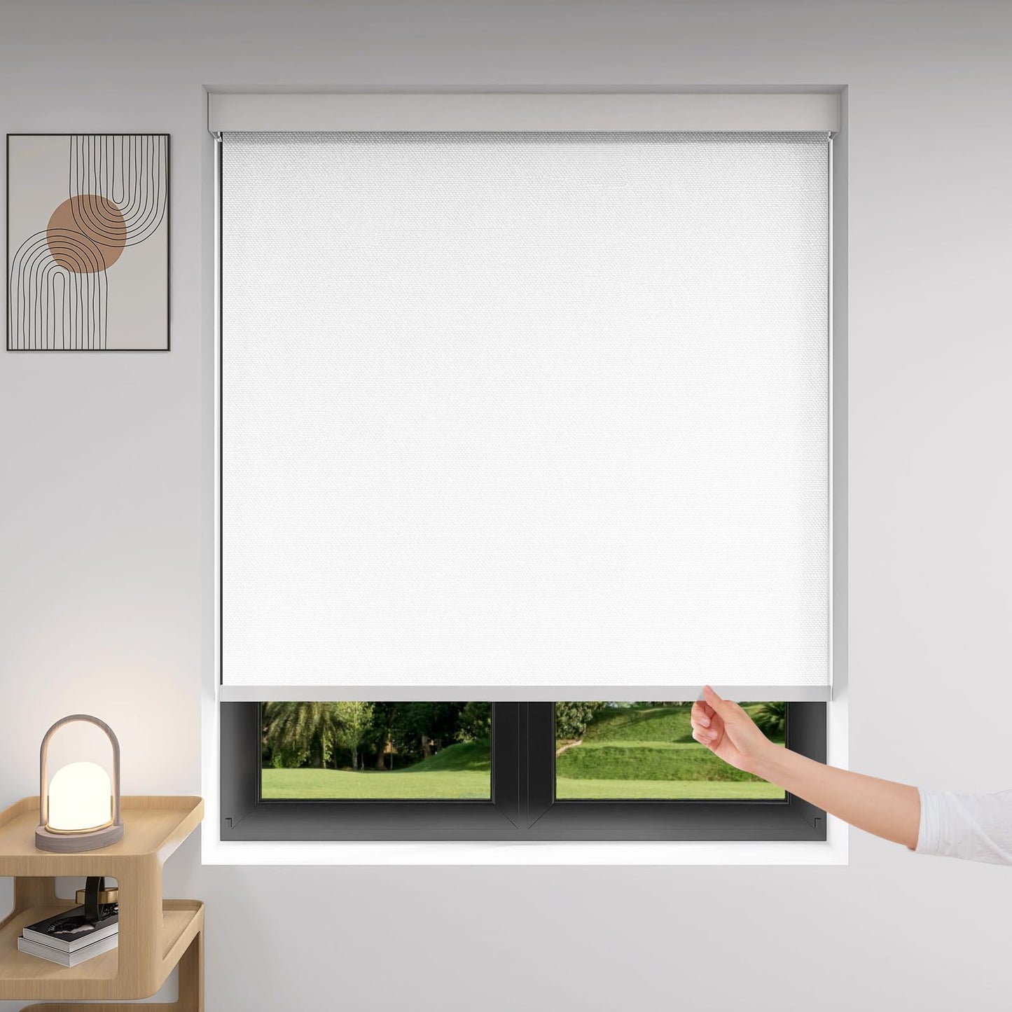 ZSTARR Custom Cordless Shades,Blackout Blinds, Waterproof Rolling Shutter, Suitable for Windows, Family Children's Rooms and Offices 20-90 Inches Wide (3721FWLS)