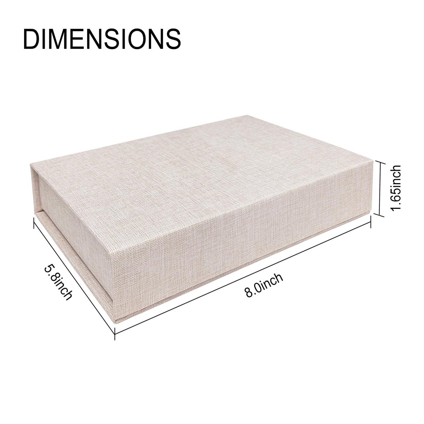 Sprsthai 5x7 Archival Photo Storage Box with Lid – Stackable Memory Keepsake Organizer for Photos, Certificates, Jewelry & Scrapbooking Supplies Beige