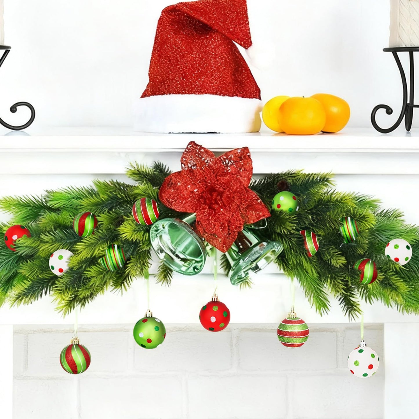 Semato 12 Pcs Christmas Tree Ornaments Decorations Ball, 2.4 Inch Shiny Hanging Bulbs Christmas Tree Decorations Set