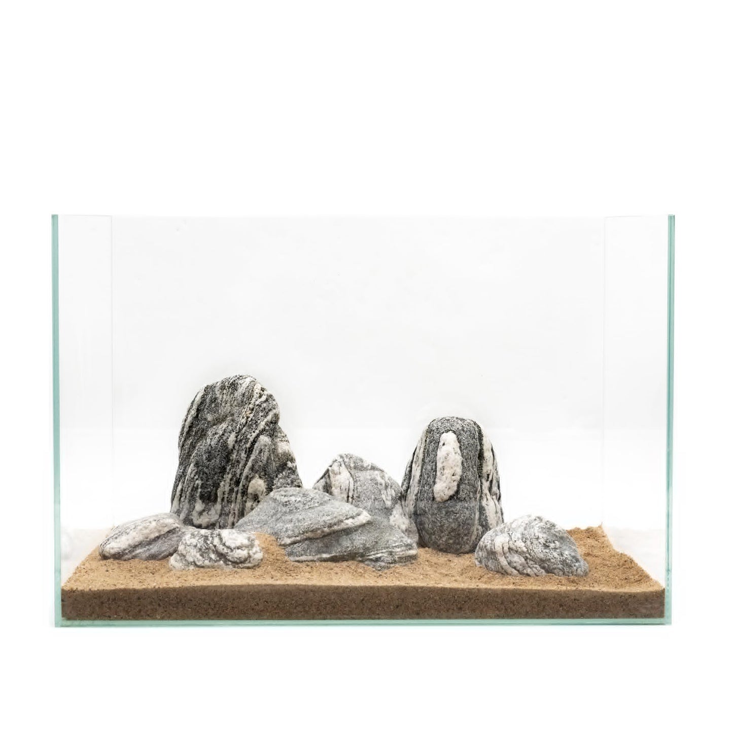 KINGRUI Natural Fish Tank Stones Aquarium Rocks 10lb Silver Seiryu Rock for Aquascaping, Terrariums, Bonsai, Garden Landscaping & Reptile Habitats(2-7inch 5-6Pcs)