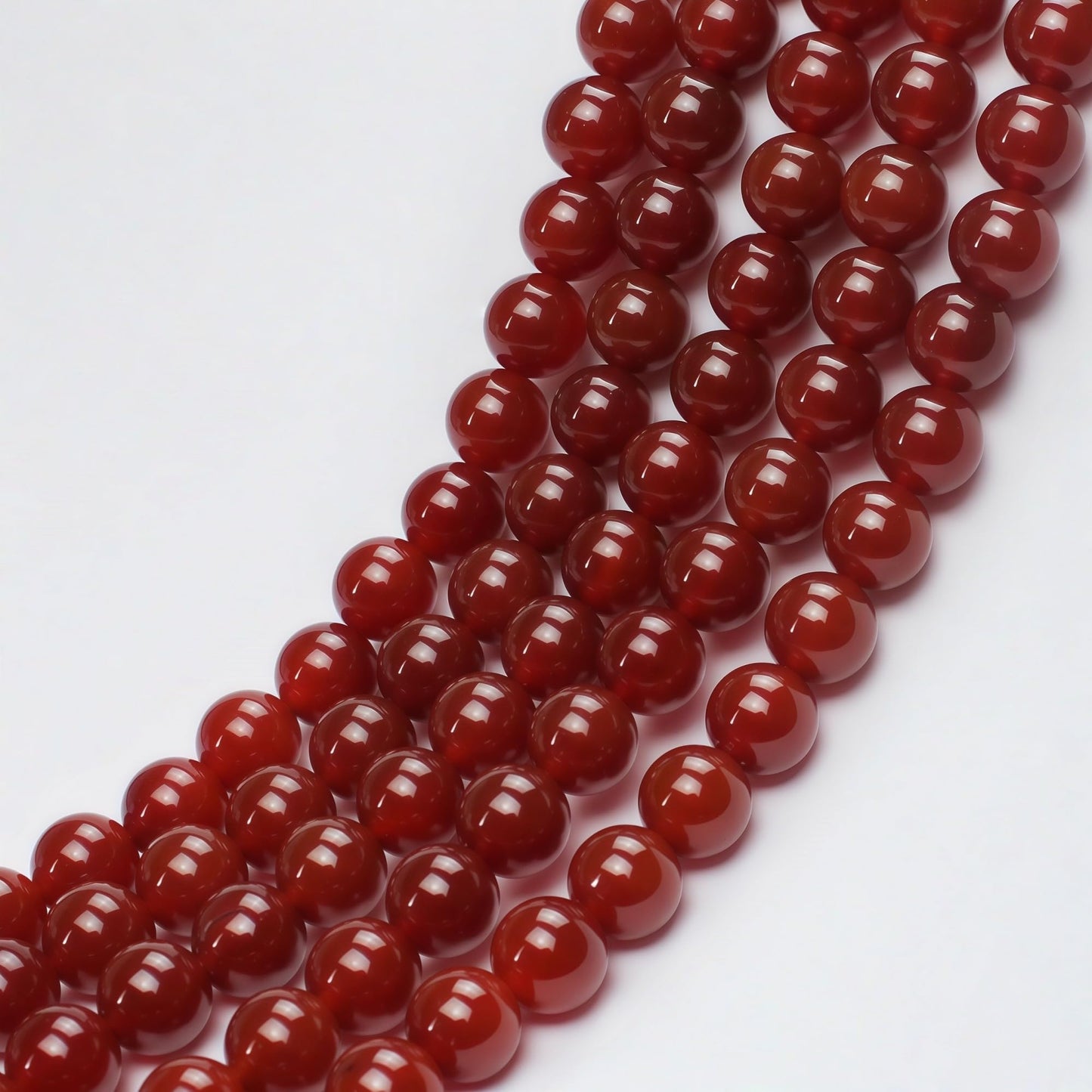 MJDCB Natural Stone Bead Red Cornelian Gemstone Loose Beads for Jewelry Making Bracelet Necklace 8mm