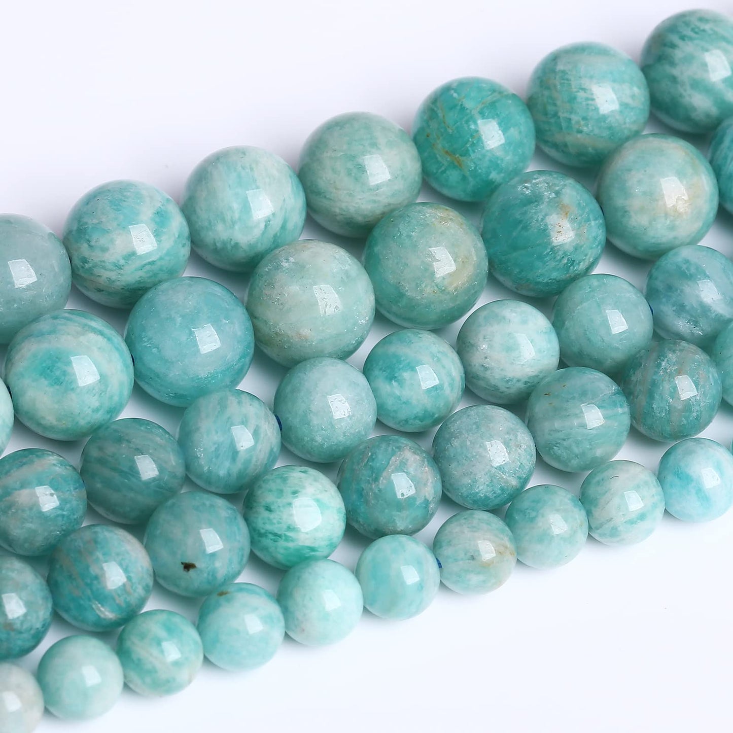 10mm 36pcs Natural Amazonite Blue Stone Beads for Jewelry Making AAA Round Loose Beads Energy Healing Power Stone Beads DIY Bracelet Necklace 15"(Amazonite, 10mm)
