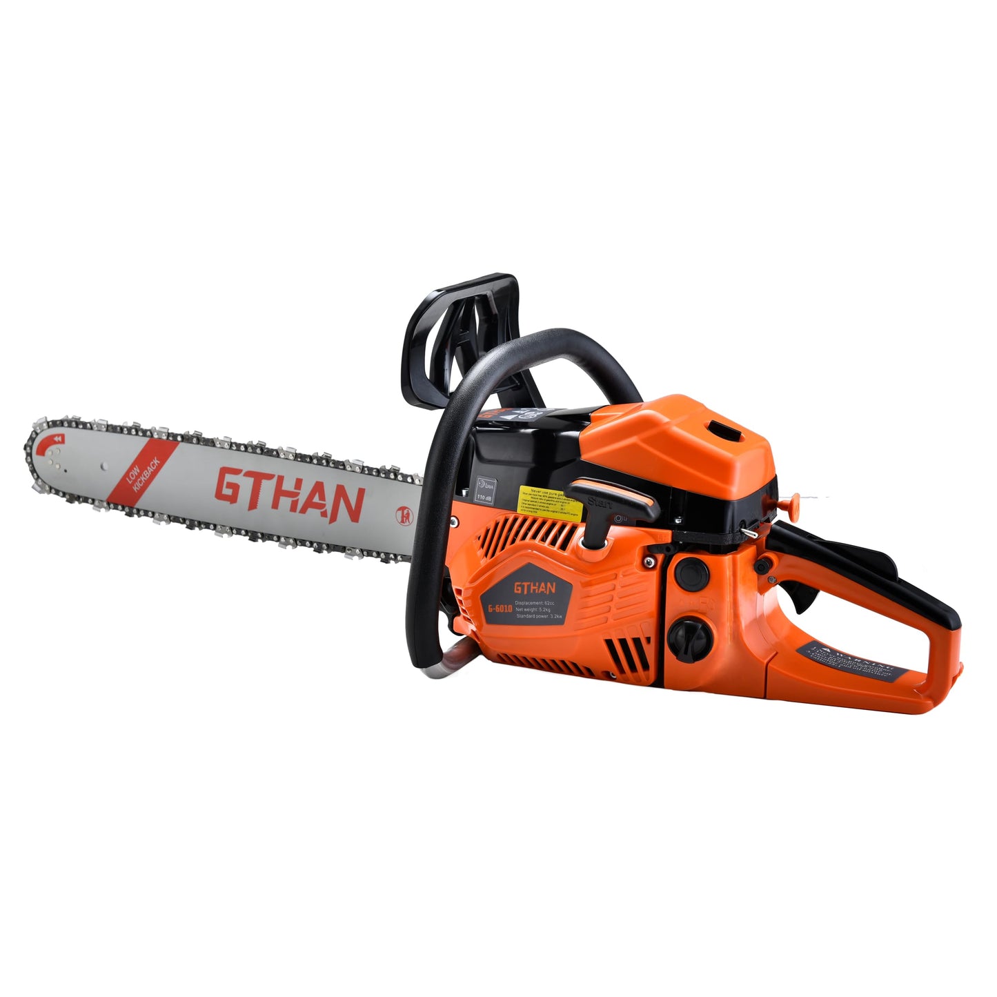 62cc Gas Powered Chainsaw 2-Cycle Gasoline Chain Saw with 20-Inch Guide Bar Cordless Gas Chainsaw for Tree Cutting Firewood Garden and Farm Use