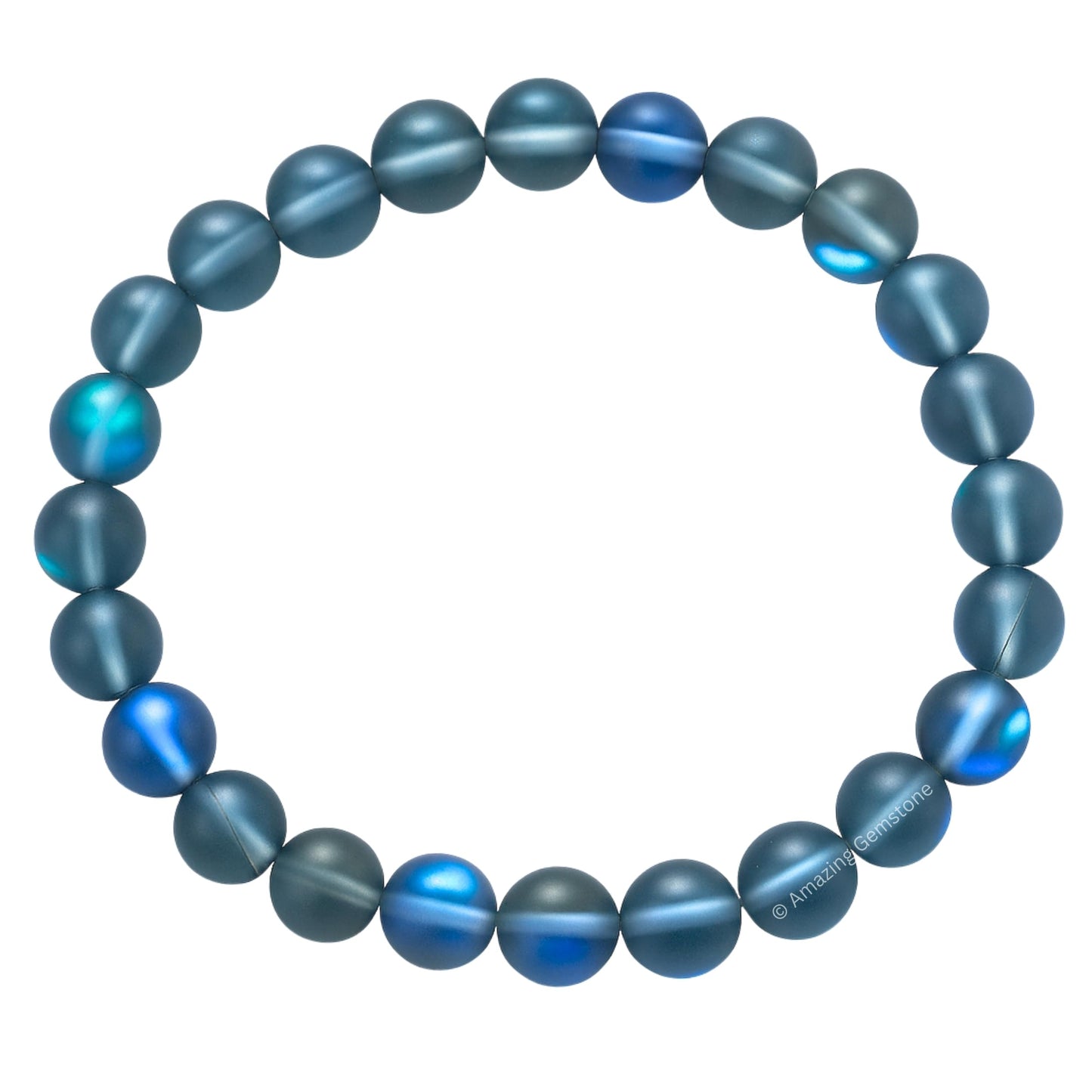 Amazing Gemstone Crystal Bracelet for Women Men's Gifts - Protection Healing Crystal Bracelet - 8mm Gemstone Beaded Stretchable Bracelet Pulseras Para Hombres Mujer Stocking Stuffers Mothers Day Gift (Grey Mermaid)